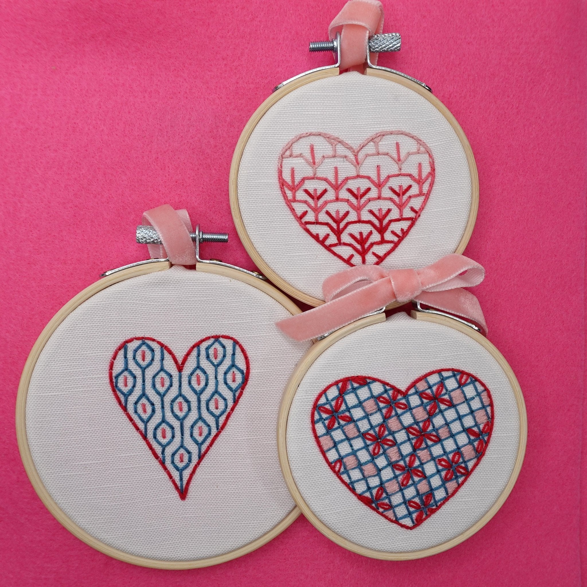 Heart Minis Embroidery Kit - Stitched Stories