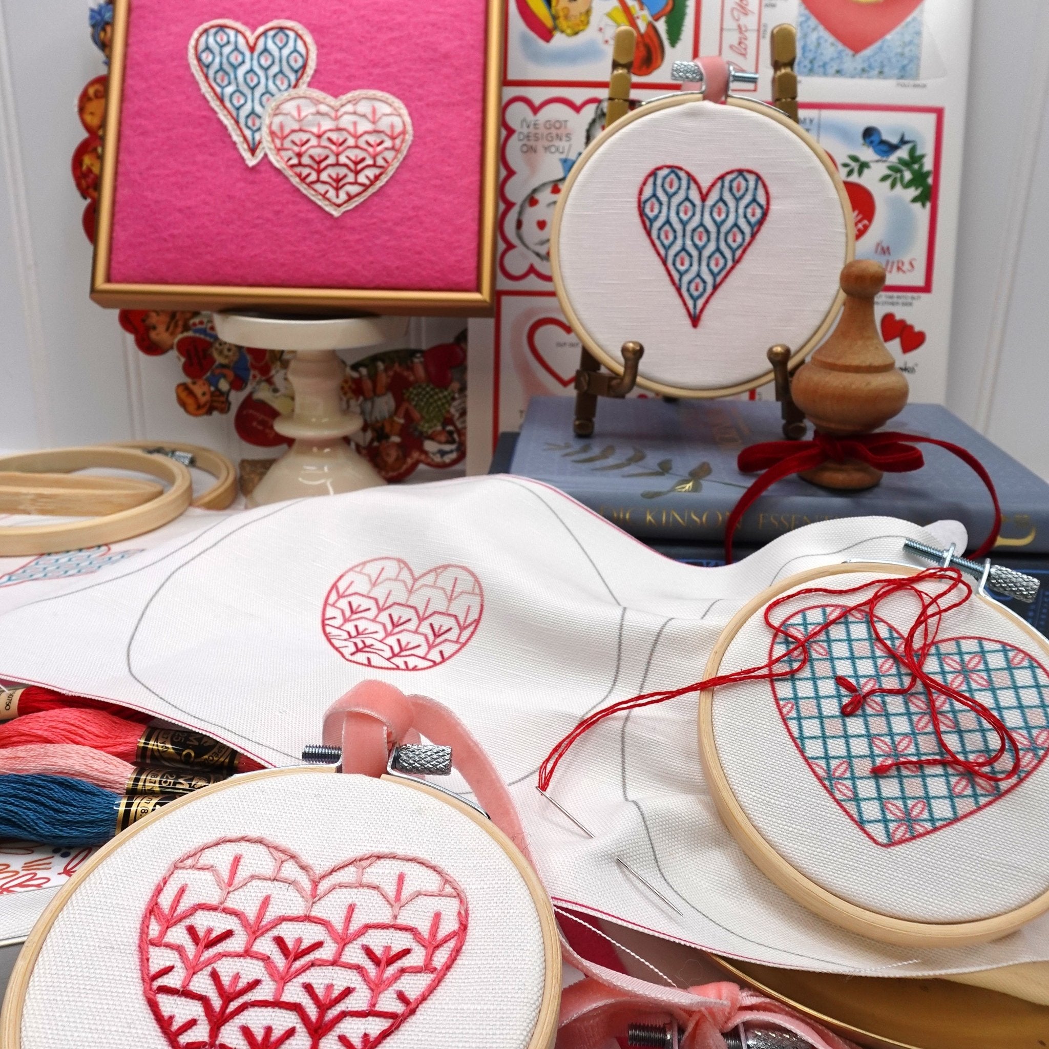Heart Minis Embroidery Kit - Stitched Stories