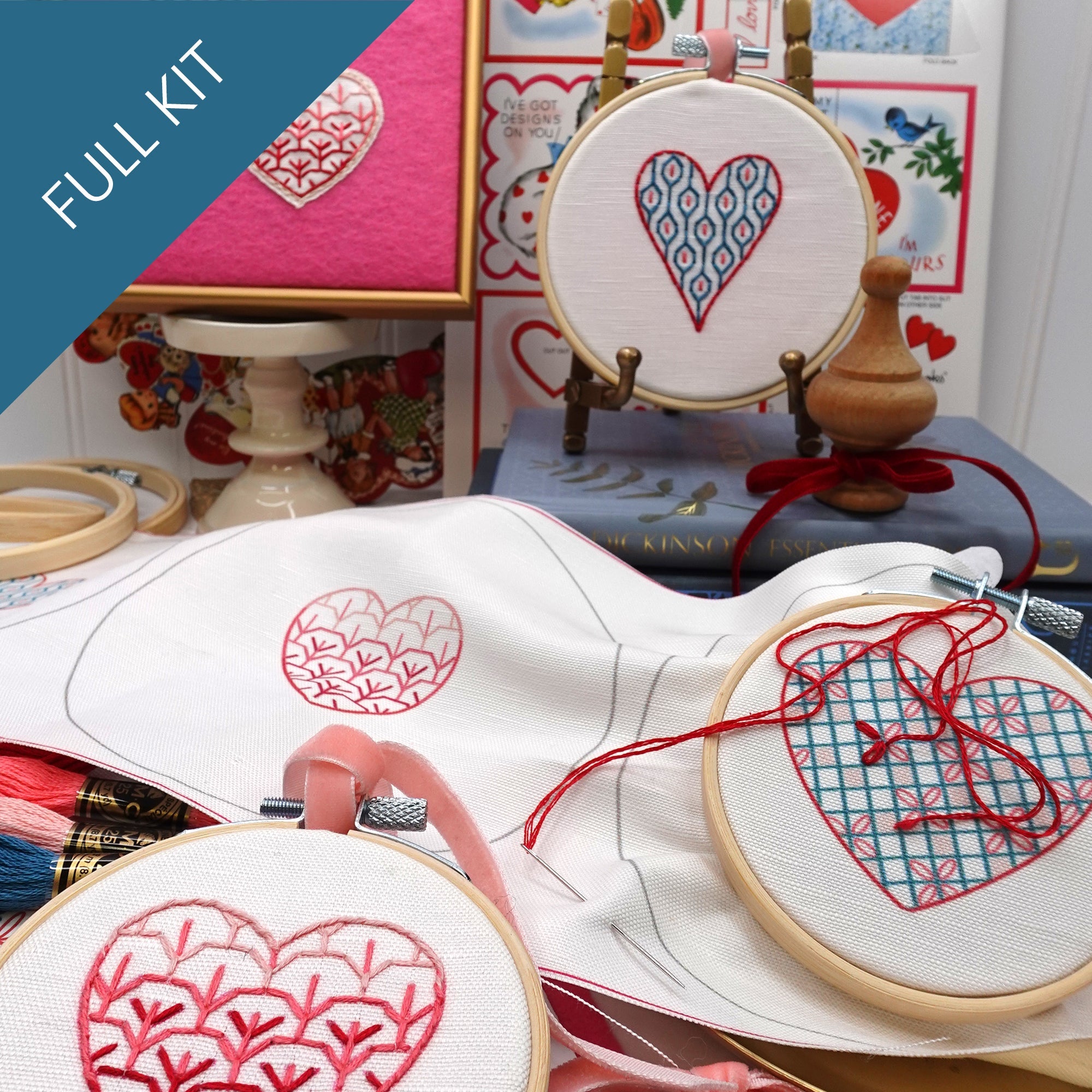 Heart Minis Embroidery Kit - Stitched Stories