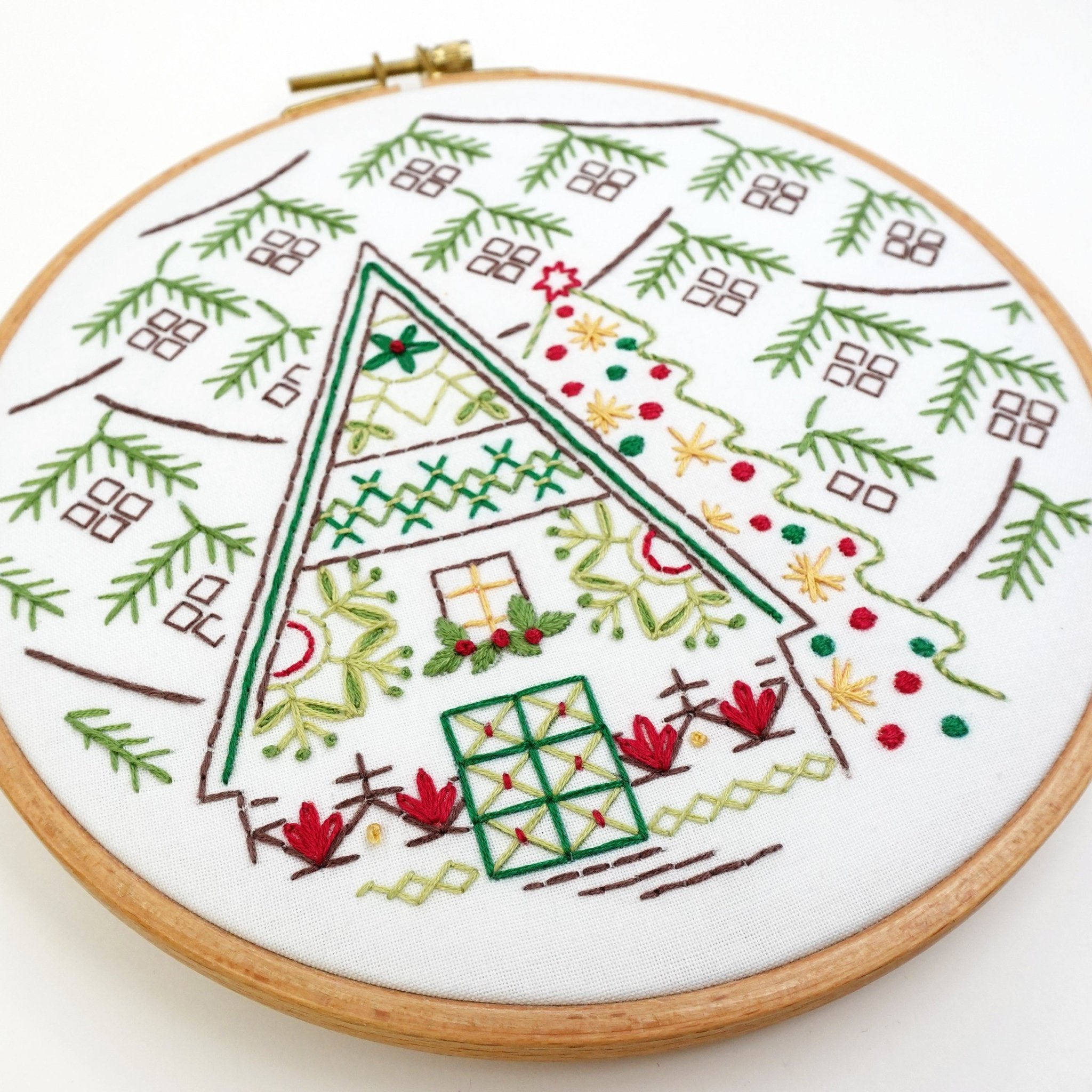 Holiday Pines Bundle of 3 Embroidery Patterns - Stitched Stories