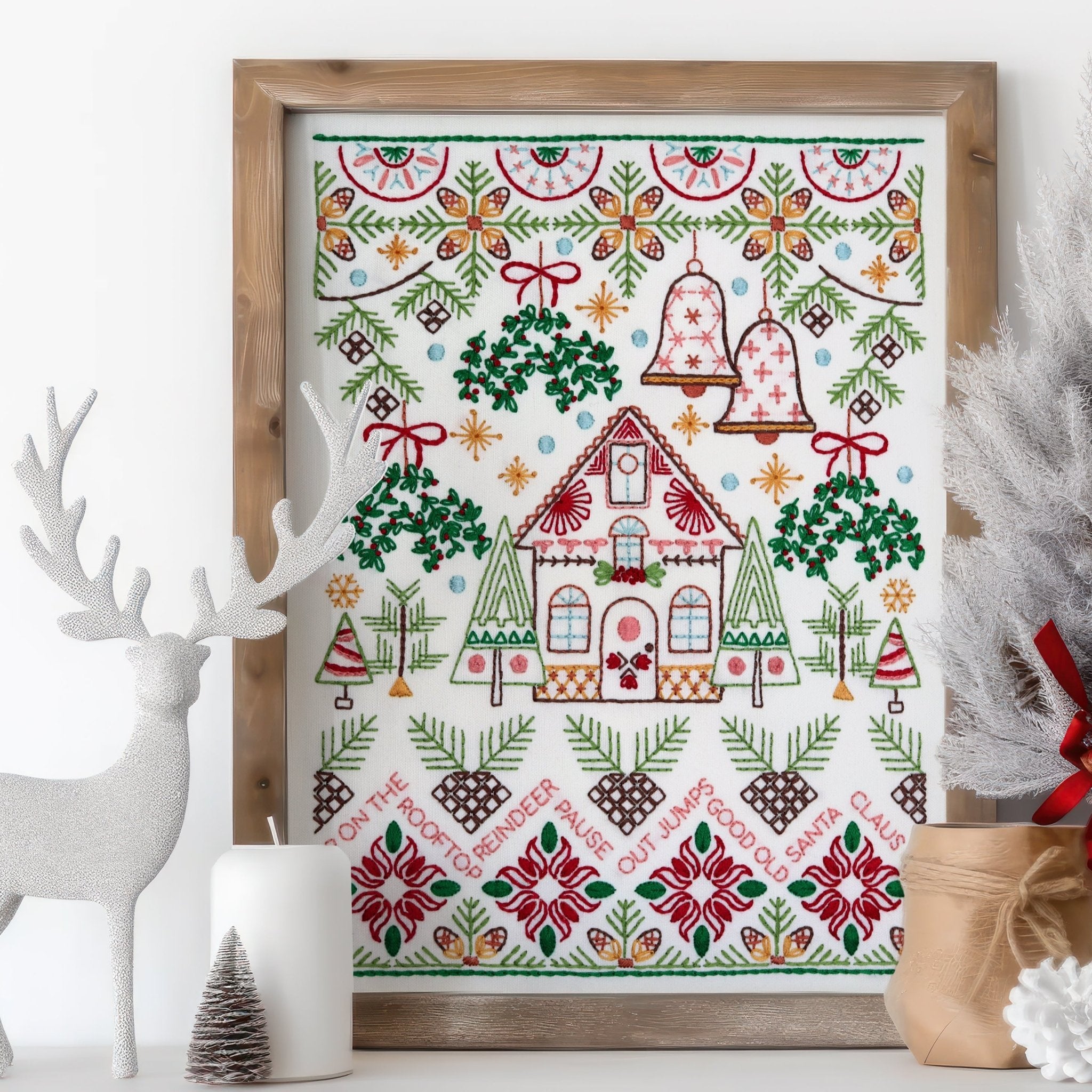 Holiday Pines Bundle of 3 Embroidery Patterns - Stitched Stories