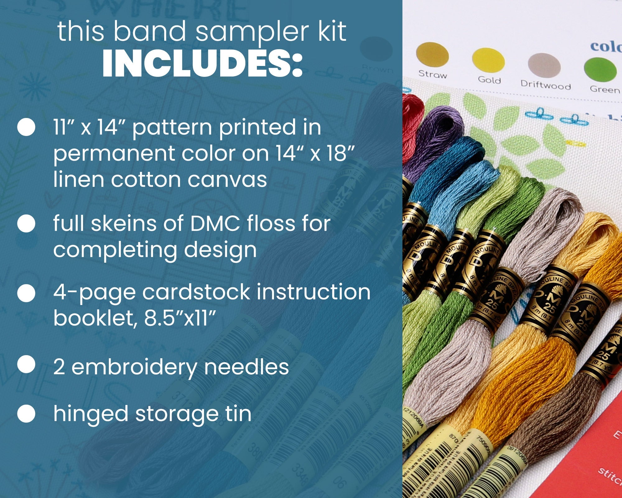 Home House Traditional Sampler Embroidery Kit by Stitched Stories ...