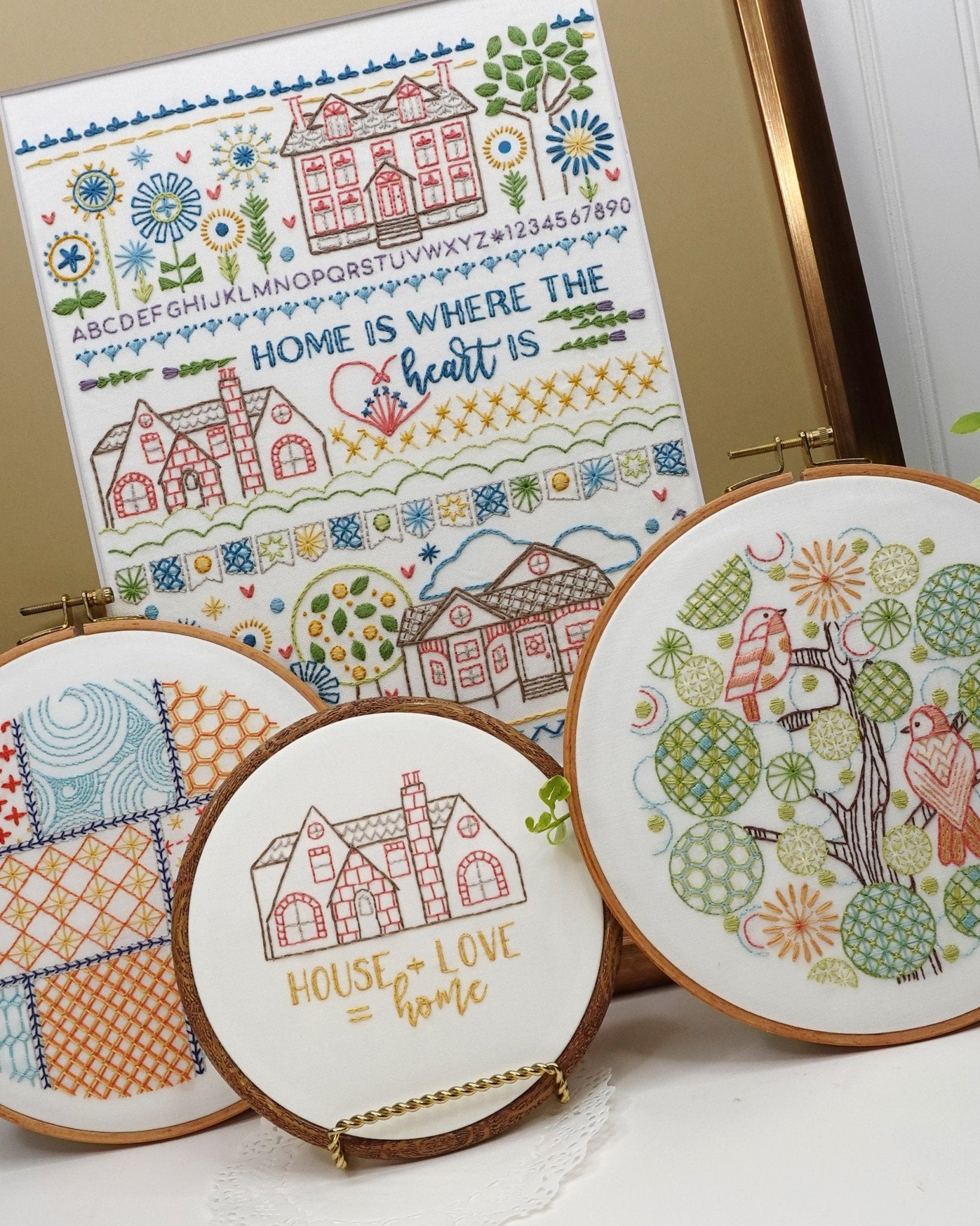 Home to Harbor Sampler Embroidery Kit Bundle of 3 - Stitched Stories