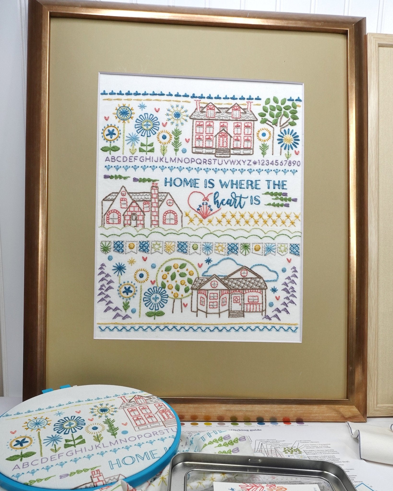 Home to Harbor Sampler Embroidery Pattern Bundle of 3 - Stitched Stories