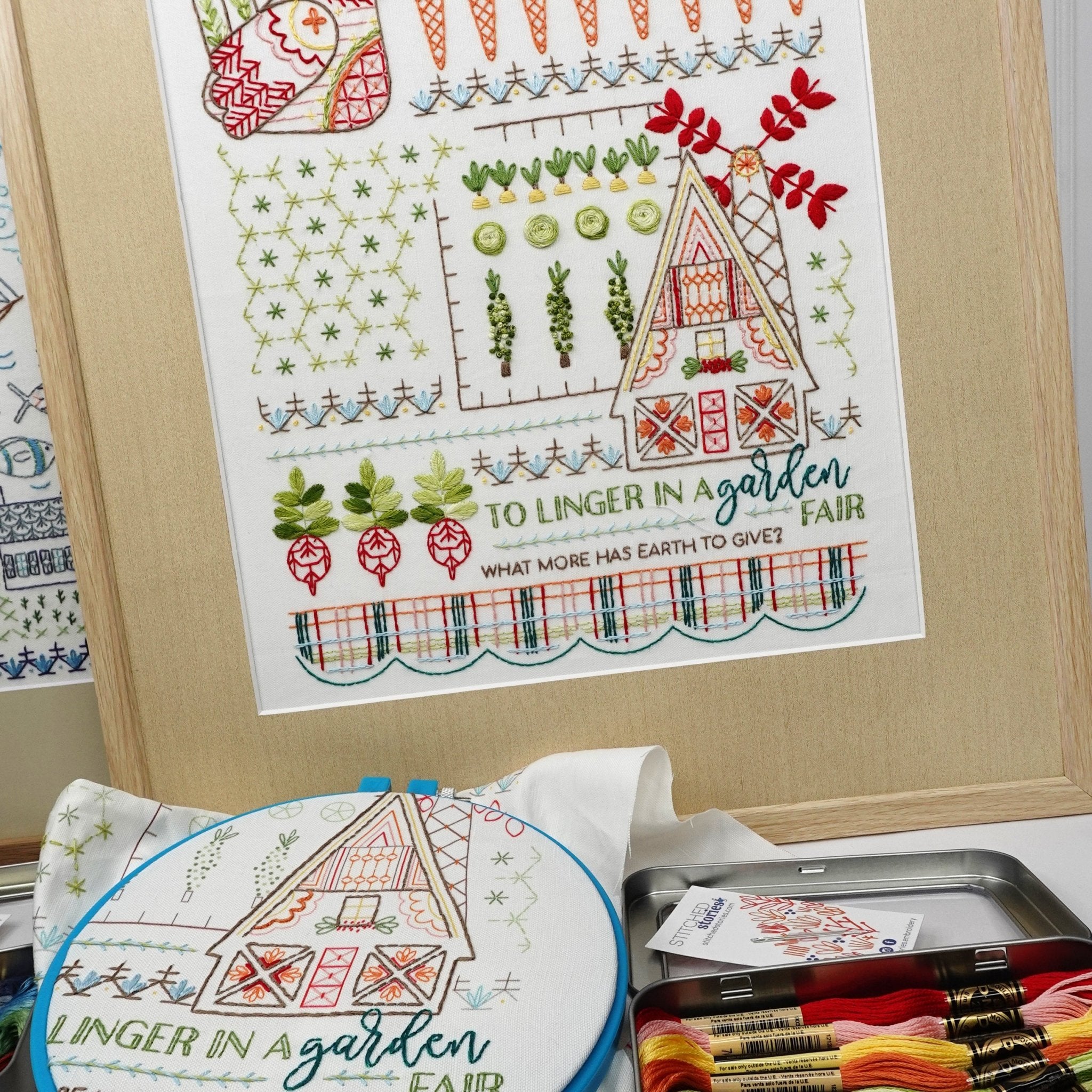 Home to Harbor Sampler Embroidery Pattern Bundle of 3 - Stitched Stories