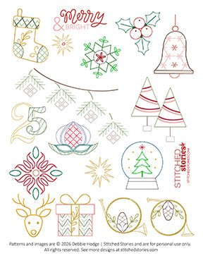 Library of FREE Embroidery Patterns - Stitched Stories