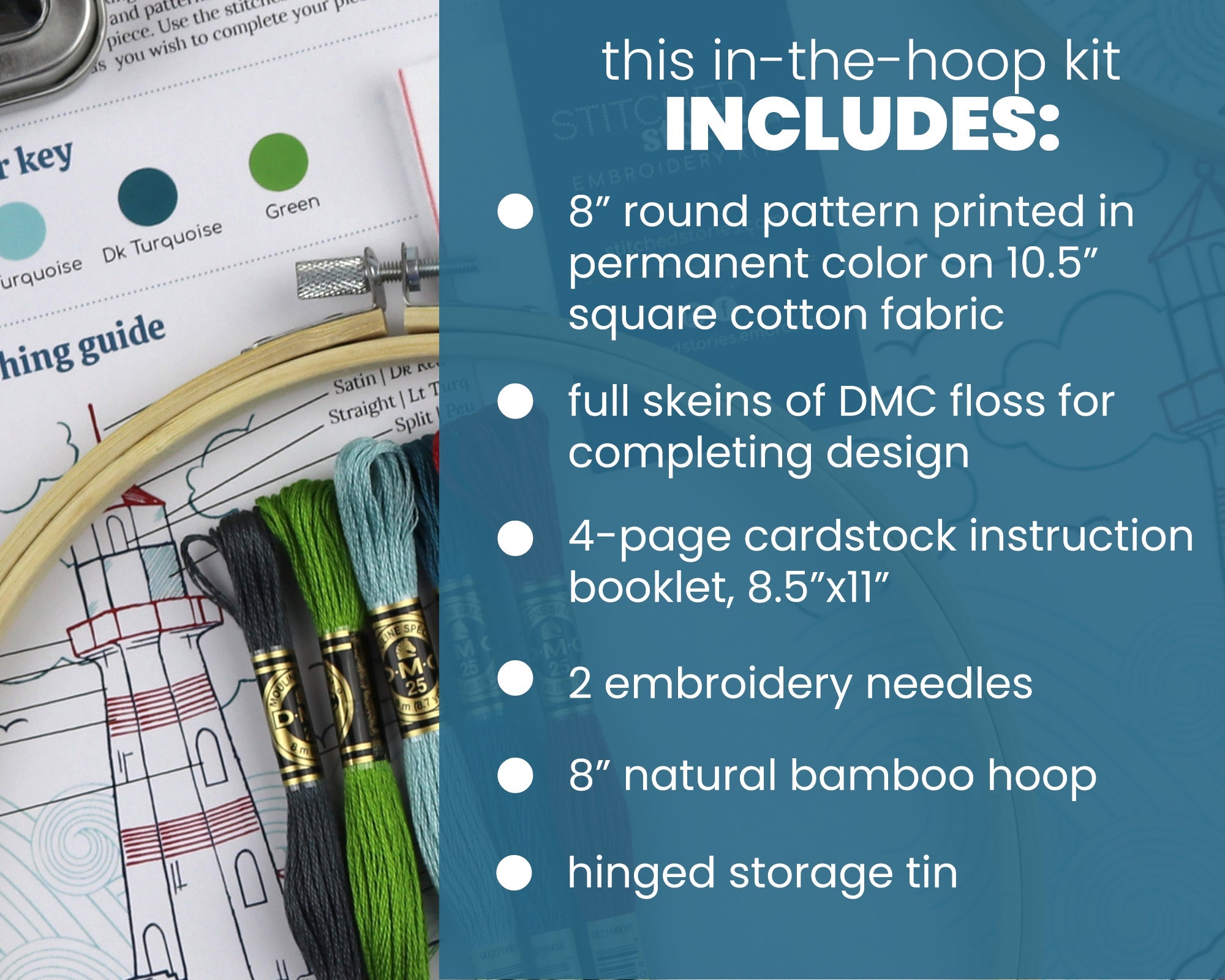 Lighthouse Embroidery Kit - Stitched Stories