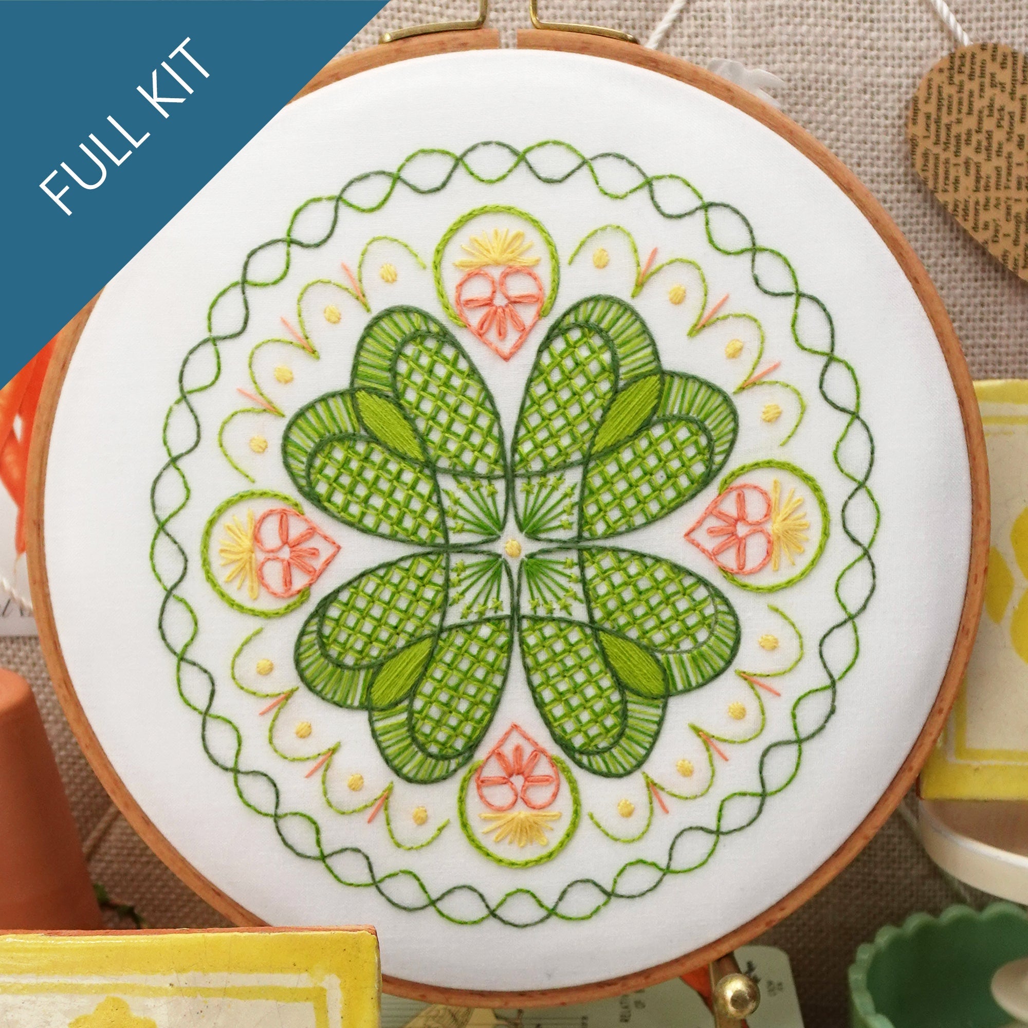 Lucky Circle Embroidery Kit - Stitched Stories