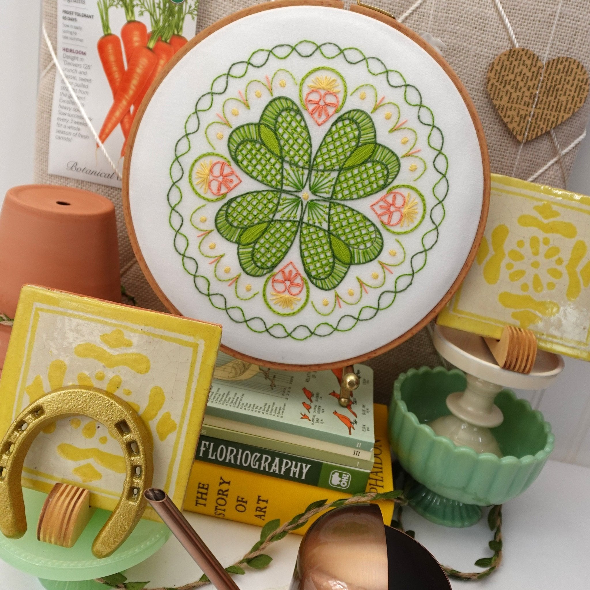 Lucky Circle Embroidery Kit - Stitched Stories