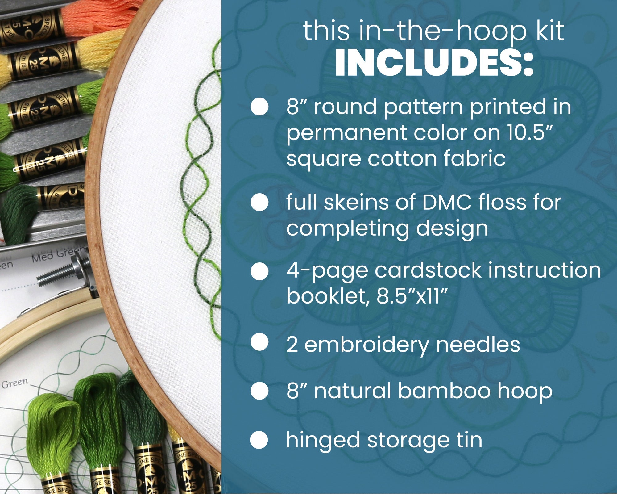 Lucky Circle Embroidery Kit - Stitched Stories