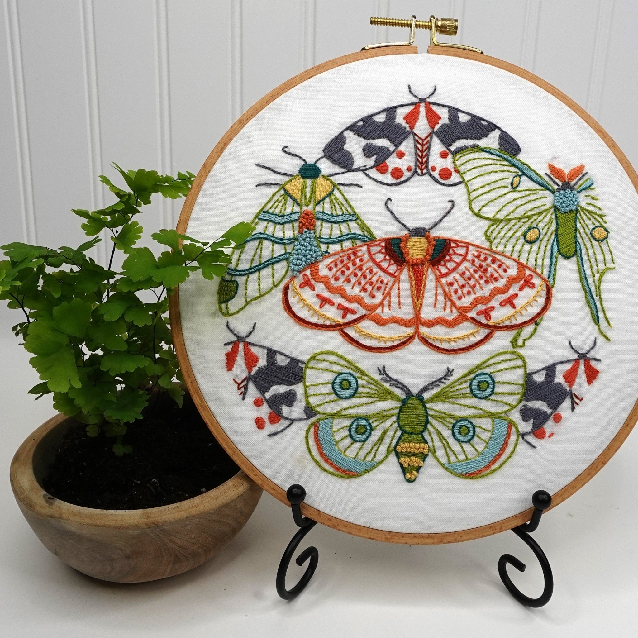 Moths Printed Fabric Pattern - Stitched Stories