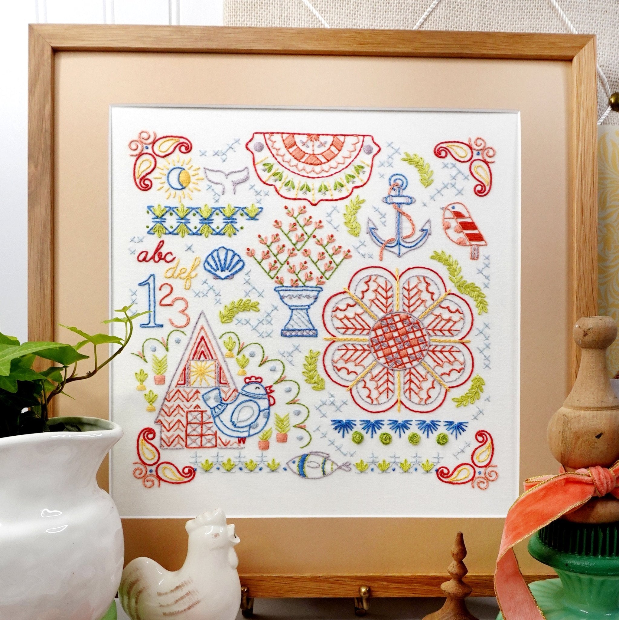 Motif Sampler Trio Sampler Embroidery Pattern Bundle of 3 - Stitched Stories