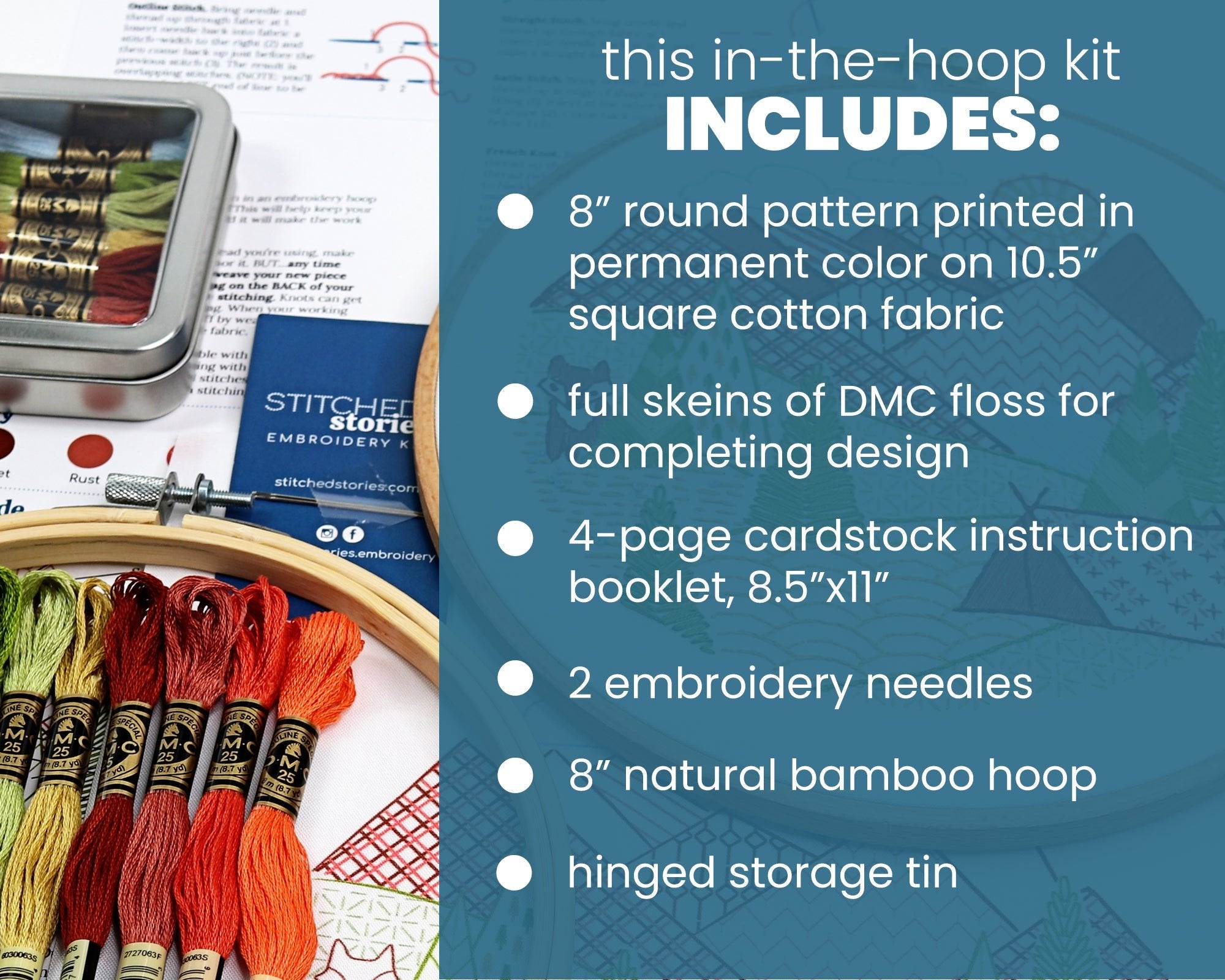 Mountain Time Embroidery Kit - Stitched Stories