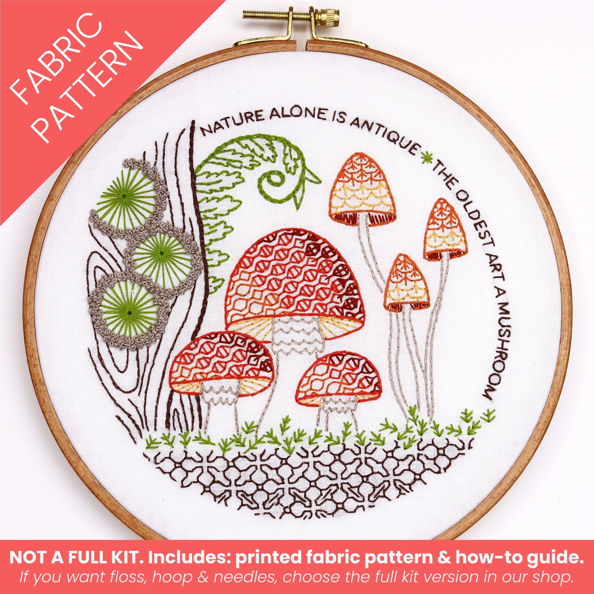 Mushrooms Printed Fabric Pattern - Stitched Stories