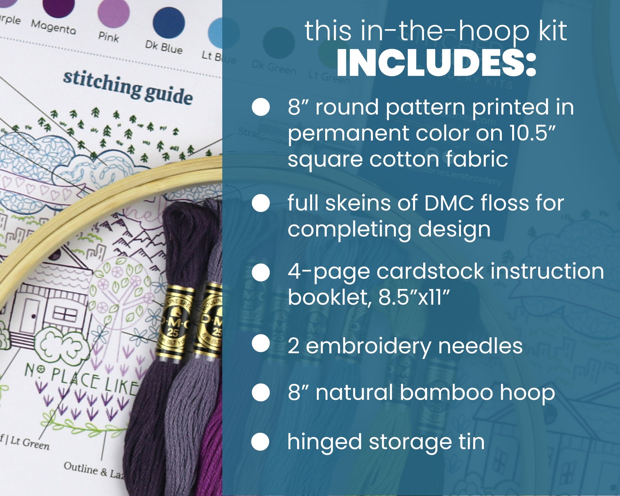 No Place Like Home Embroidery Kit - Stitched Stories