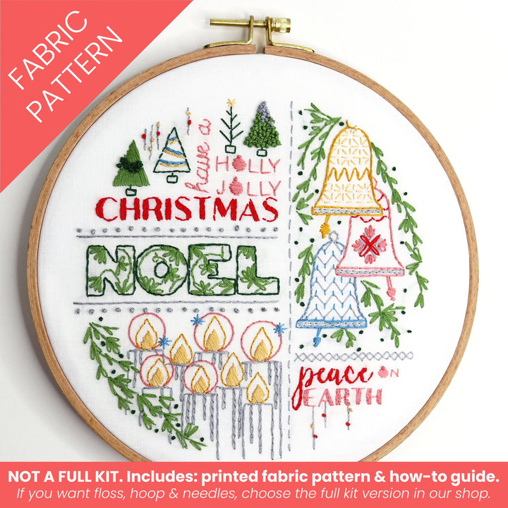 Noel Printed Fabric Pattern - Stitched Stories