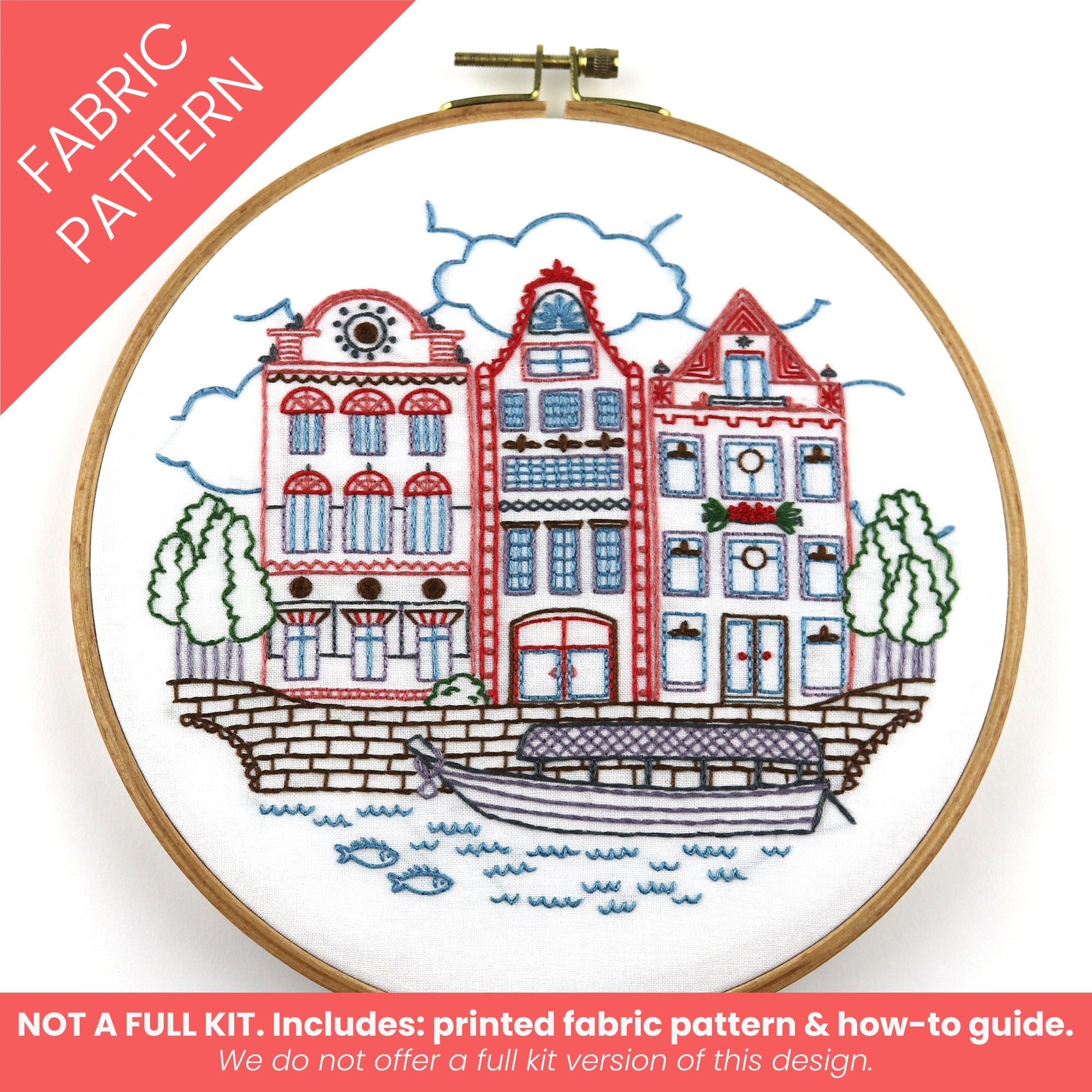 On the Canal Printed Fabric Pattern - Stitched Stories