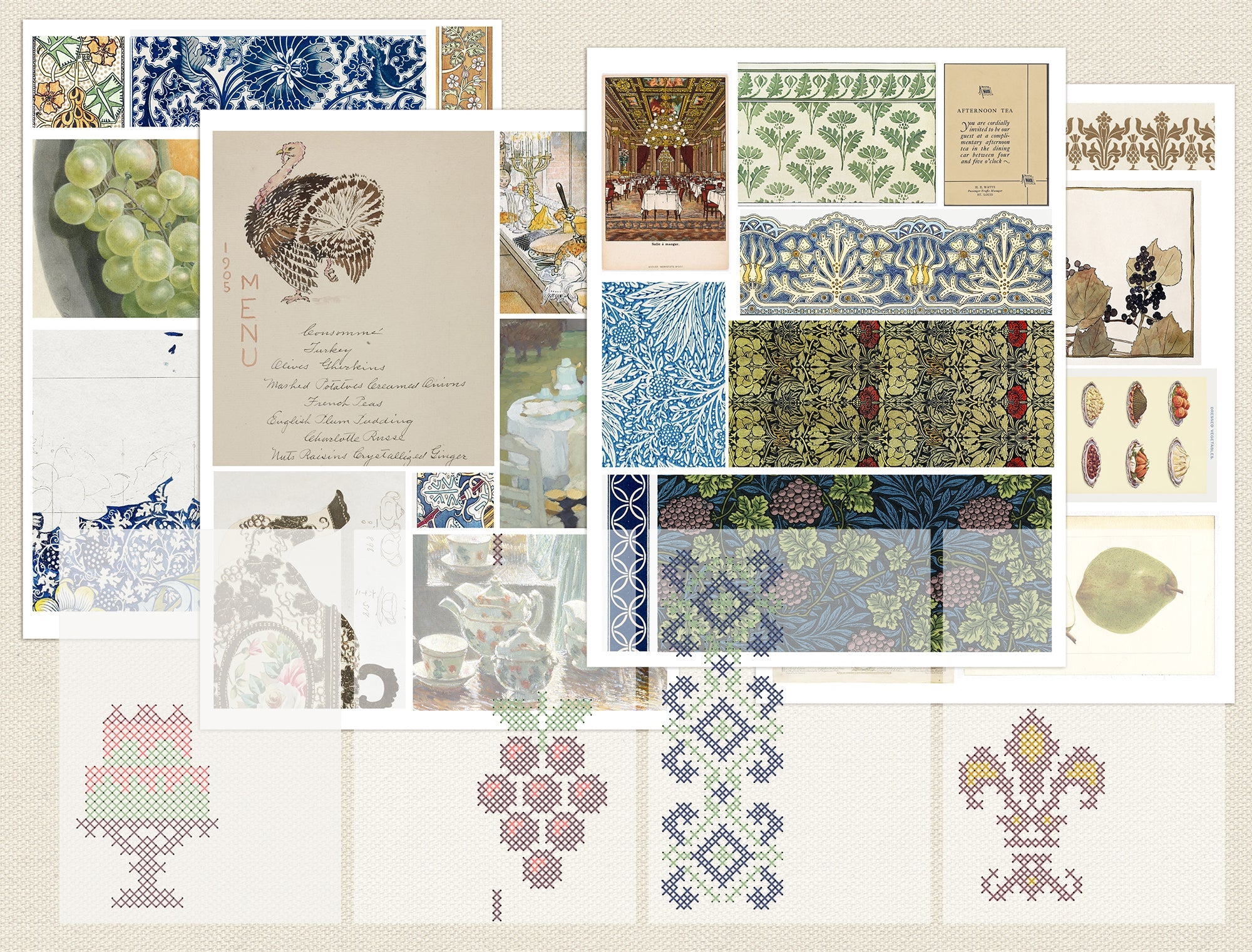 Paper Embroidery: Gather Collage & Piercing Patterns - Stitched Stories