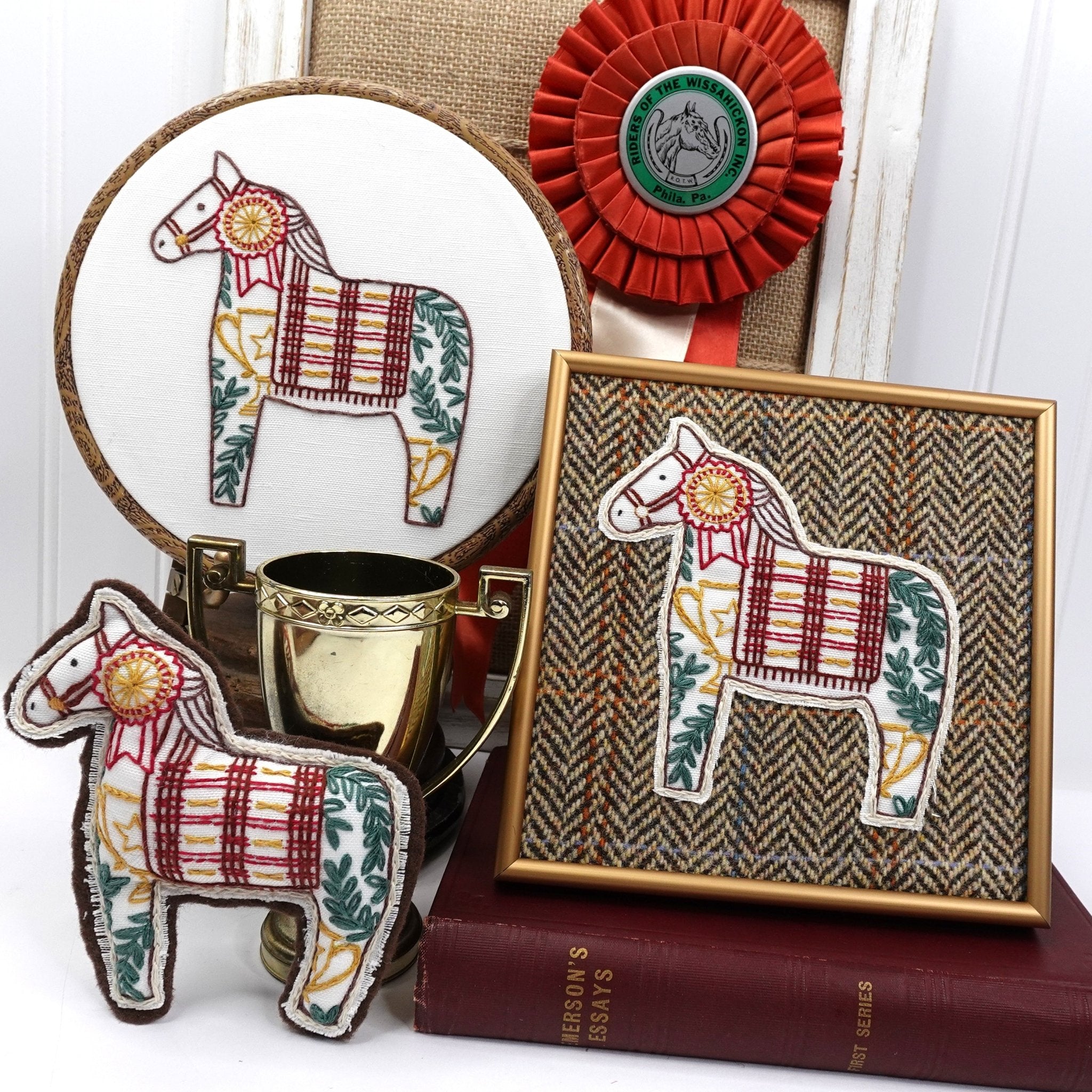 Pasture and Pond Little Frameables Embroidery Pattern Bundle of 3 - Stitched Stories