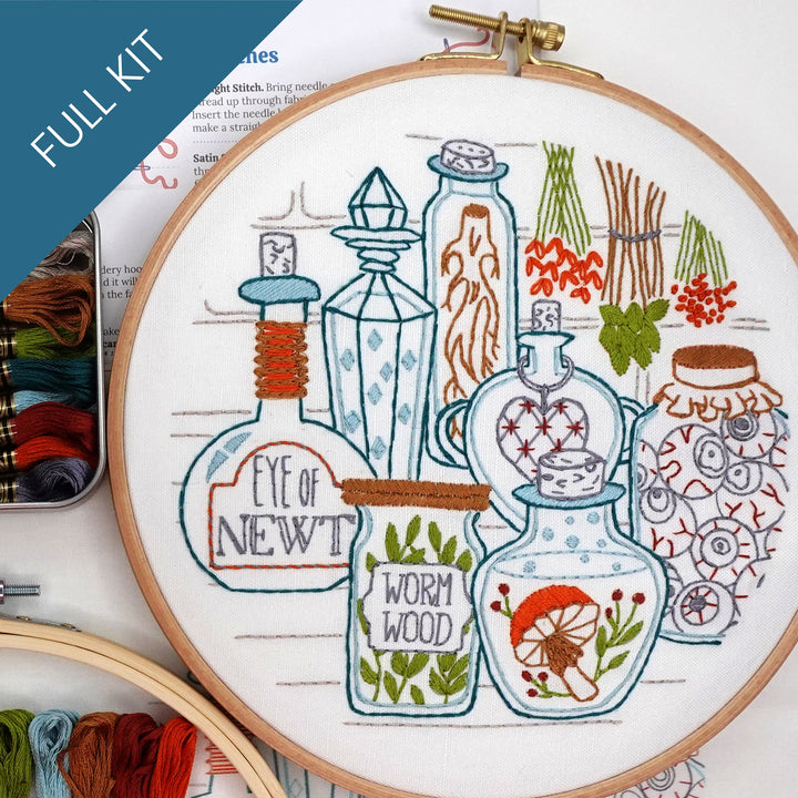 Potions Pantry Embroidery Kit - Stitched Stories