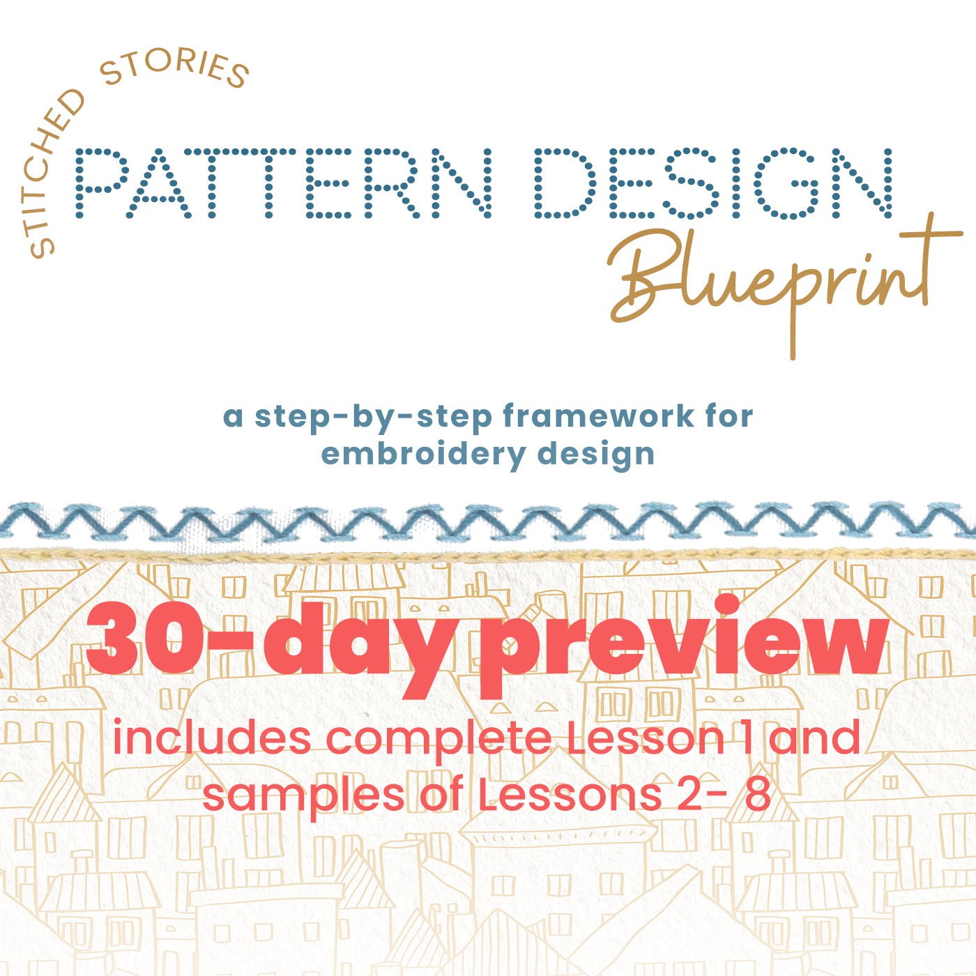 PREVIEW of Pattern Design Blueprint (30 Days Selected Content) - Stitched Stories