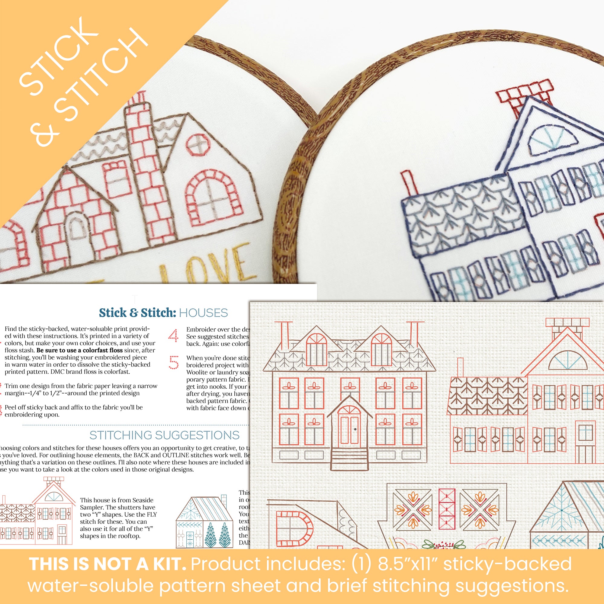 Stick & Stitch Motifs: Houses