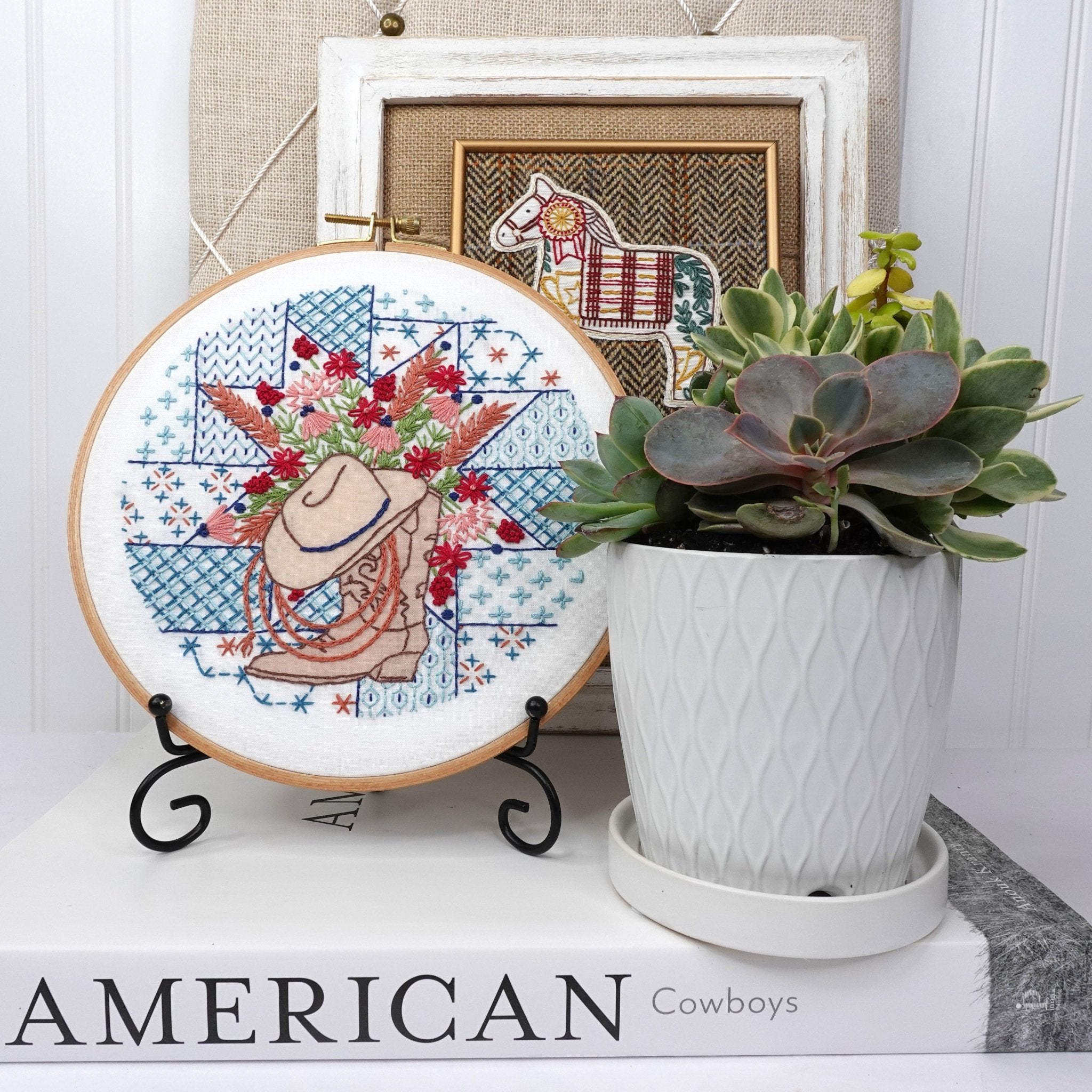 Quiltin' Cowgirl Printed Fabric Pattern - Stitched Stories