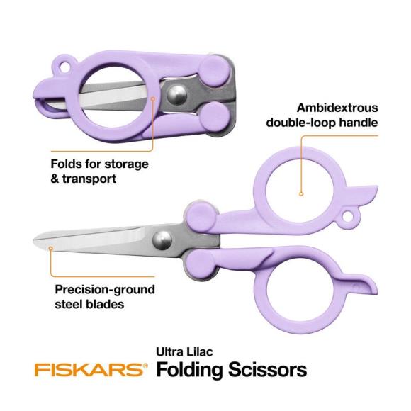Scissors: Fiskars TSA Compliant Folding Scissors – Stitched