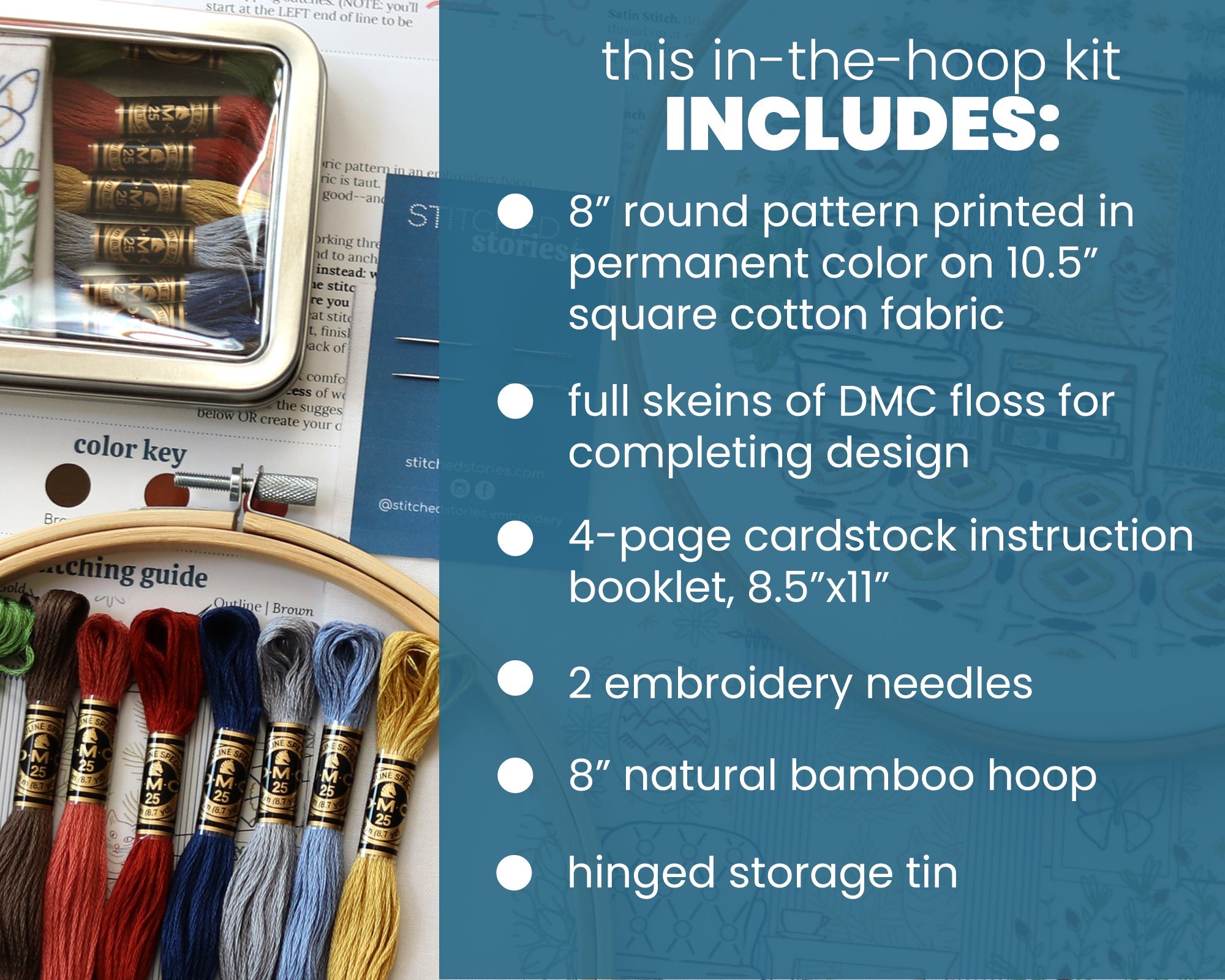 Sit A While Embroidery Kit - Stitched Stories