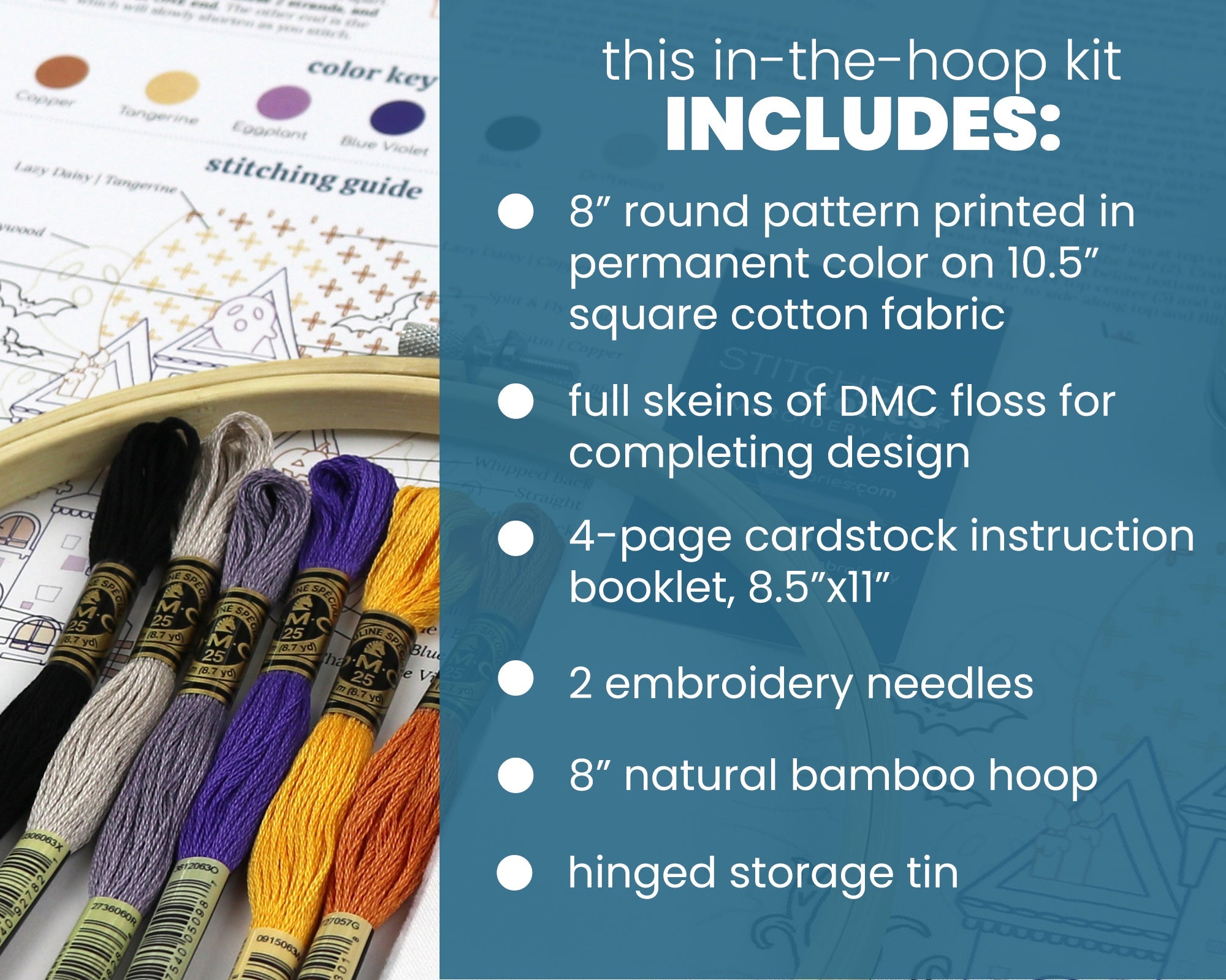 Spooky House Halloween Embroidery Kit - Stitched Stories