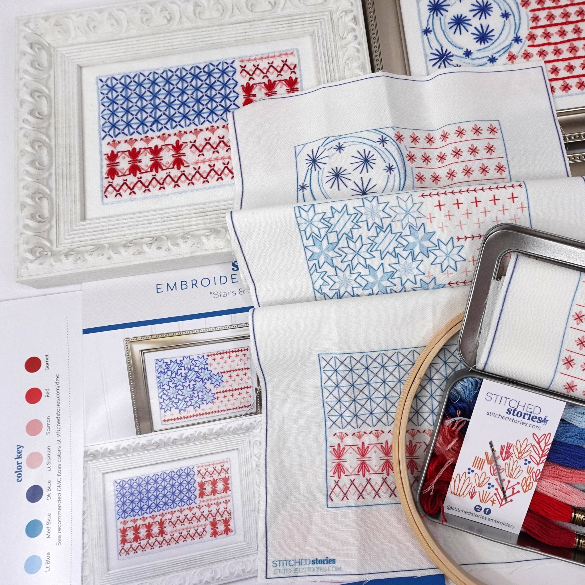 Stars & Stripes Embroidery Kit - Stitched Stories