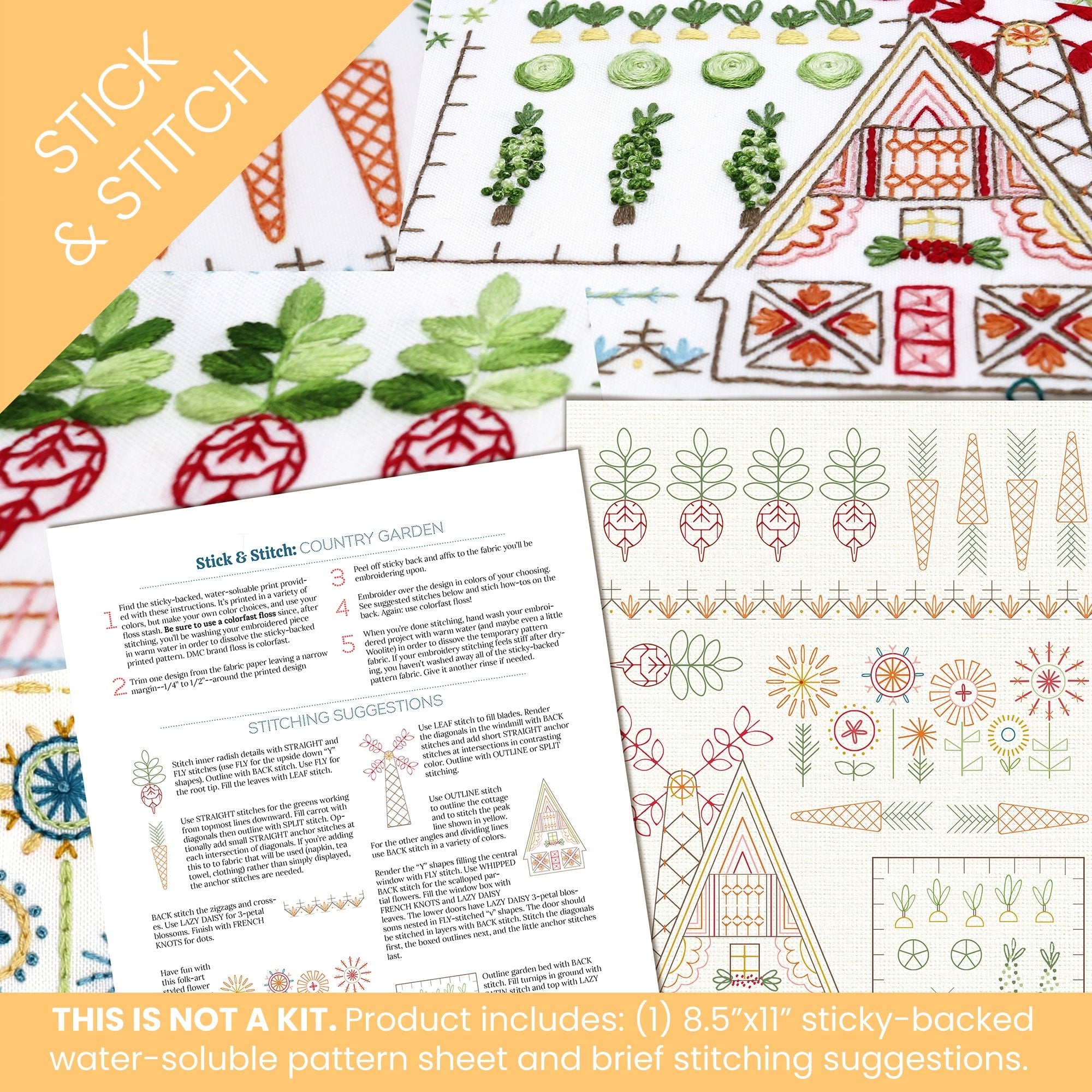 Stick & Stitch Motifs: Country Garden - Stitched Stories