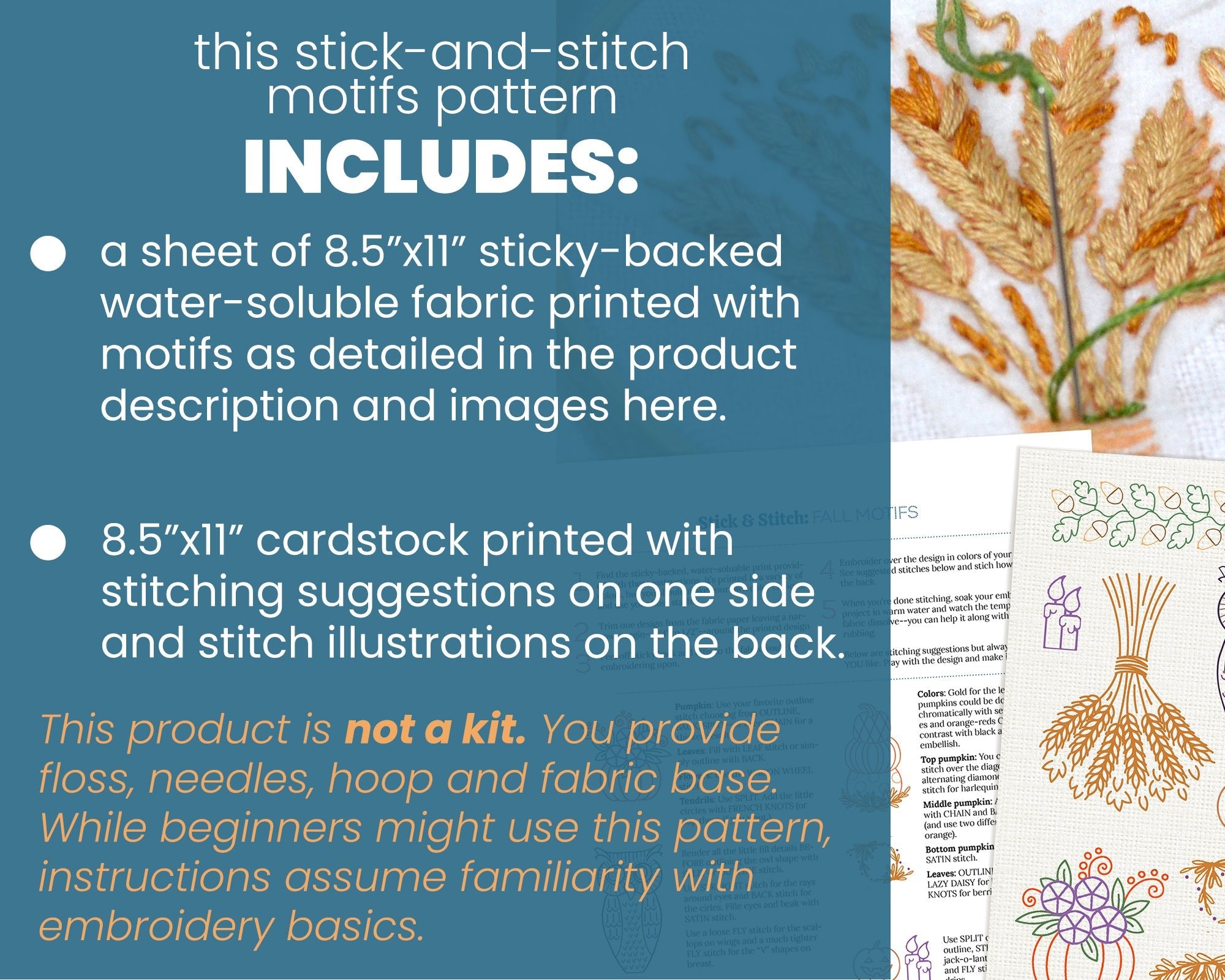 Stick & Stitch Motifs: Fall - Stitched Stories