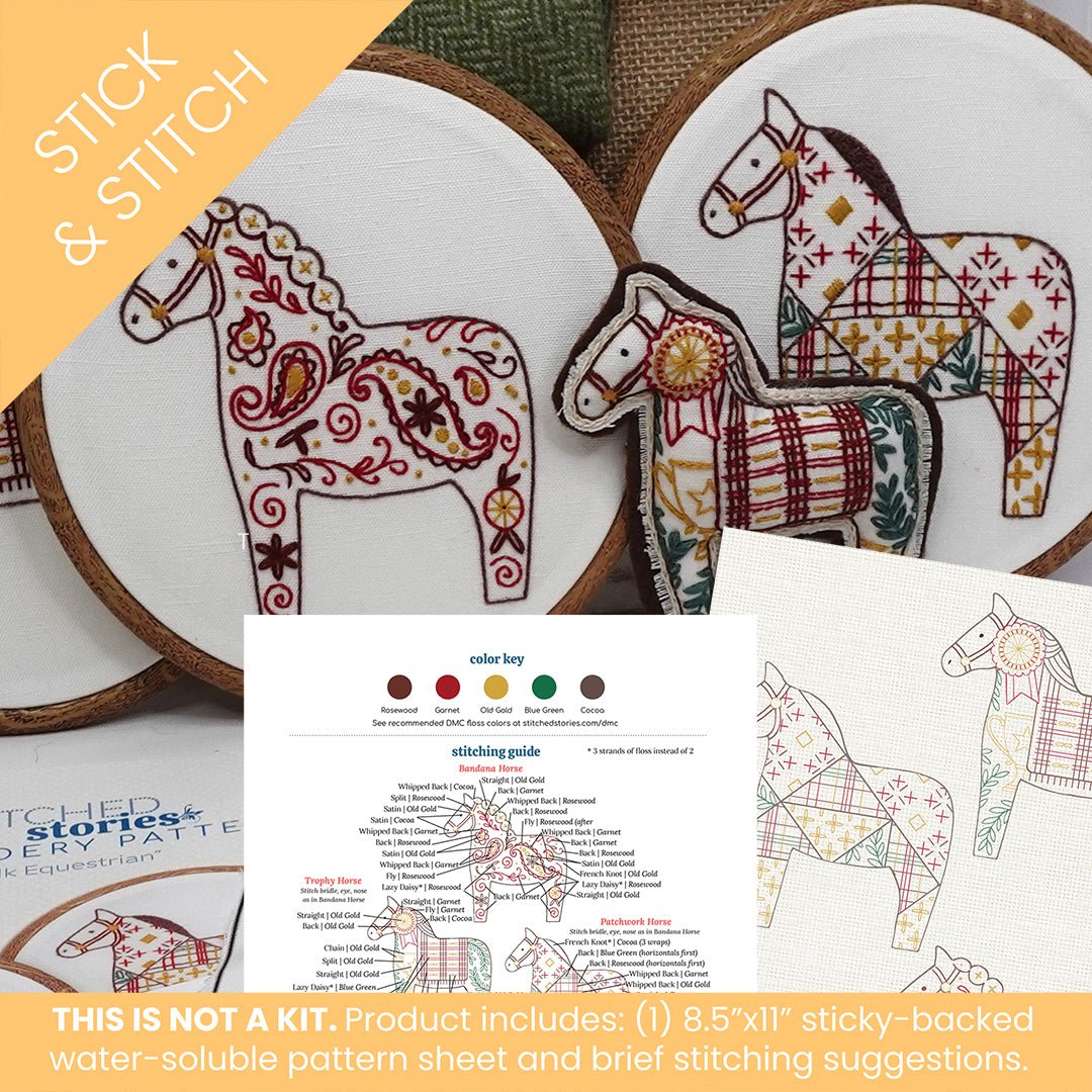 Stick & Stitch Motifs: Folk Equestrian - Stitched Stories