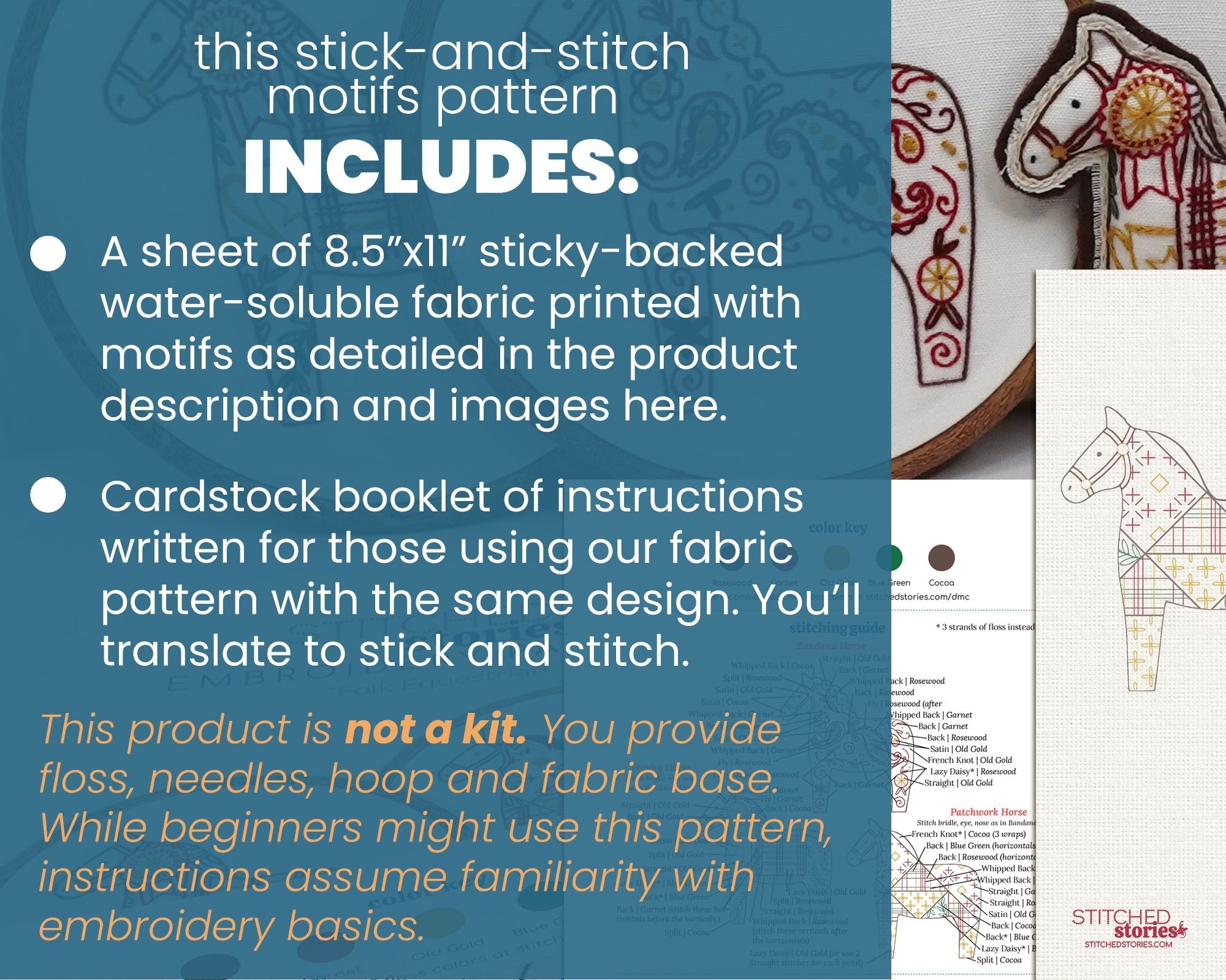 Stick & Stitch Motifs: Folk Equestrian - Stitched Stories