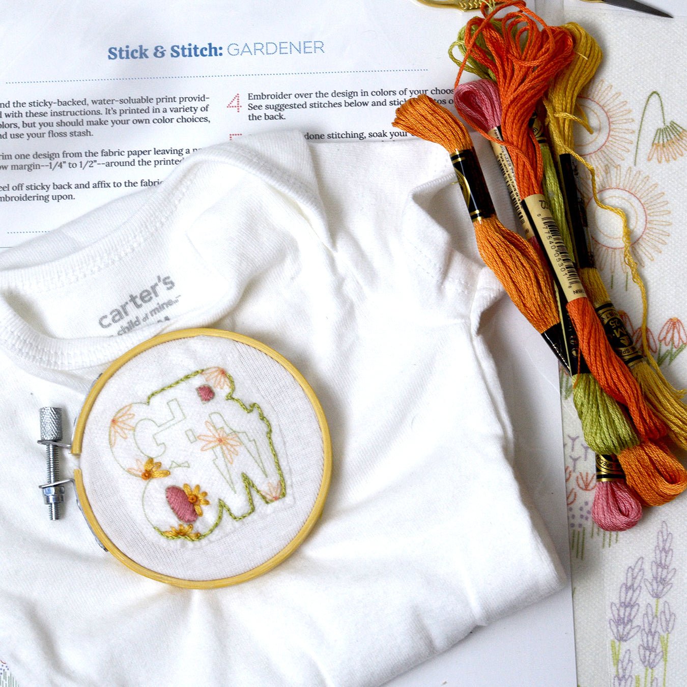 Stick & Stitch Motifs: Gardener - Stitched Stories