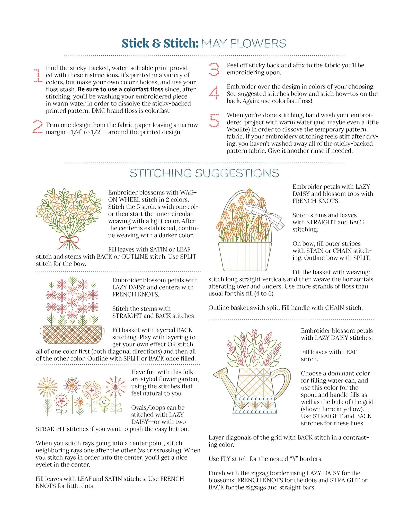 Stick & Stitch Motifs: May Flowers - Stitched Stories