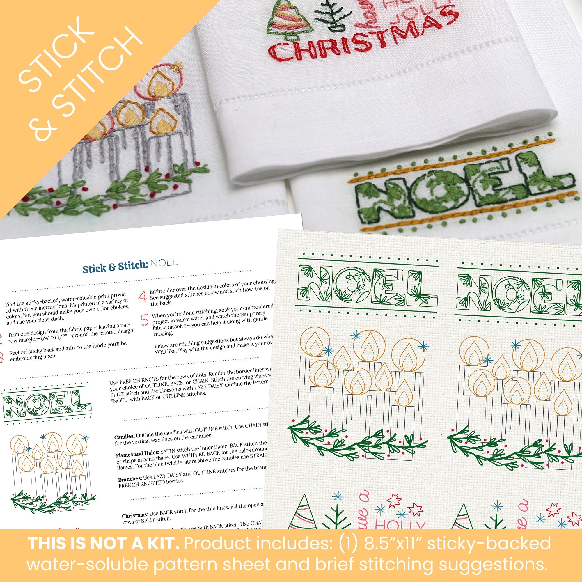 Stick & Stitch Motifs: Noel - Stitched Stories