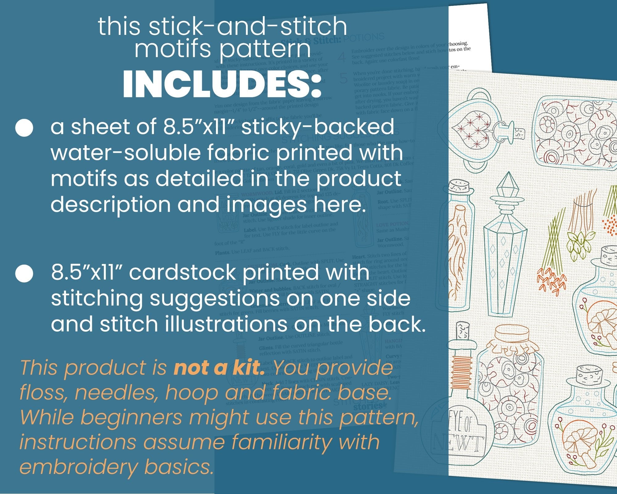 Stick & Stitch Motifs: Potions - Stitched Stories