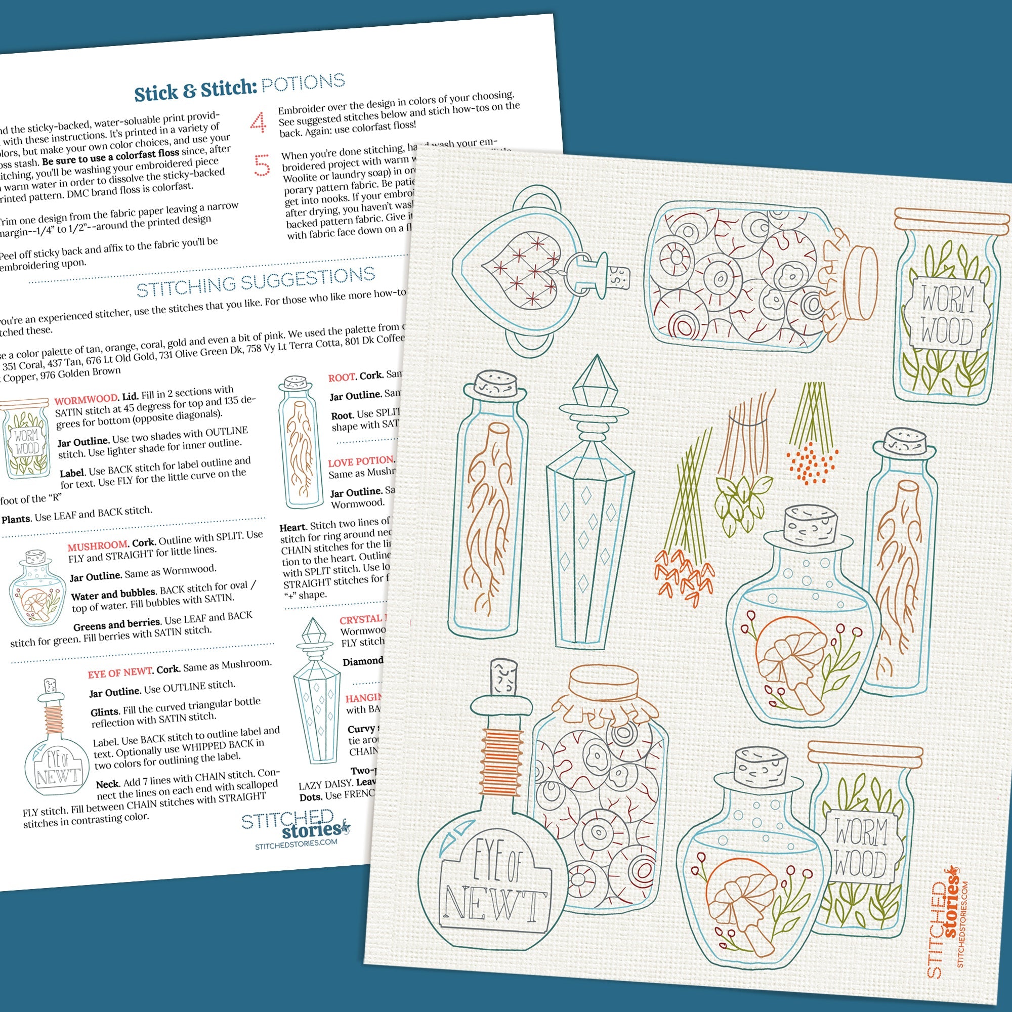 Stick & Stitch Motifs: Potions - Stitched Stories