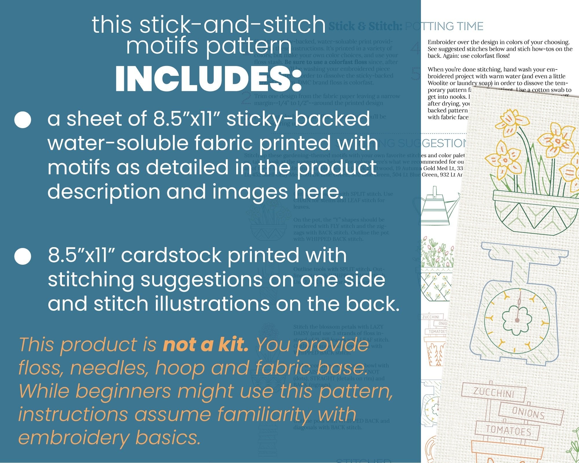 Stick & Stitch Motifs: Potting Time - Stitched Stories