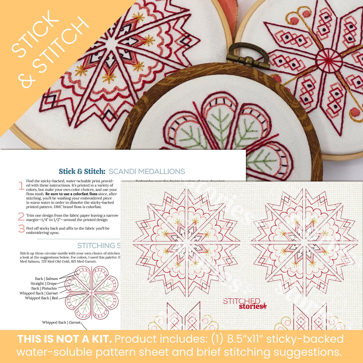Stick & Stitch Motifs: Scandi Medallions - Stitched Stories