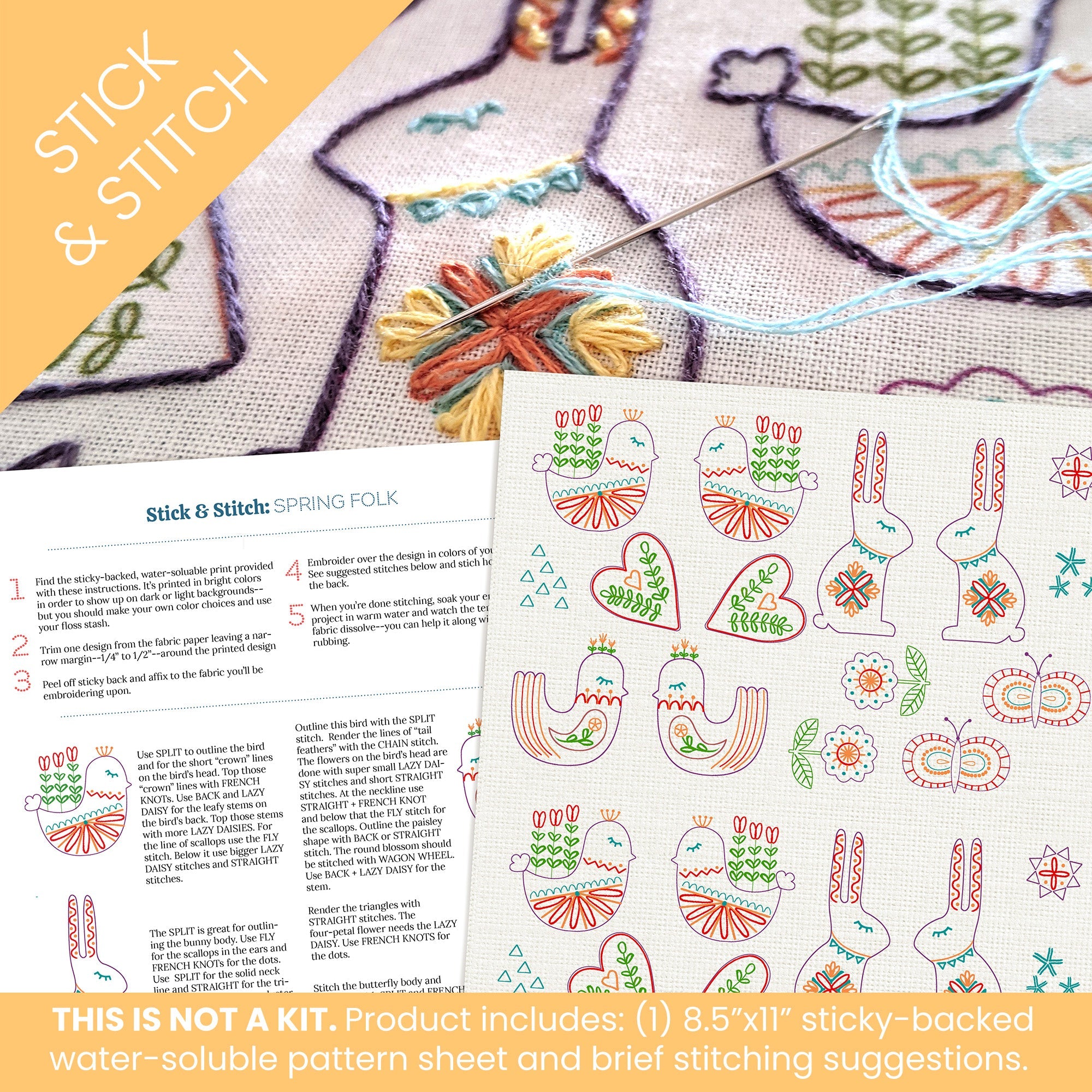Stick & Stitch Motifs: Spring Folk - Stitched Stories