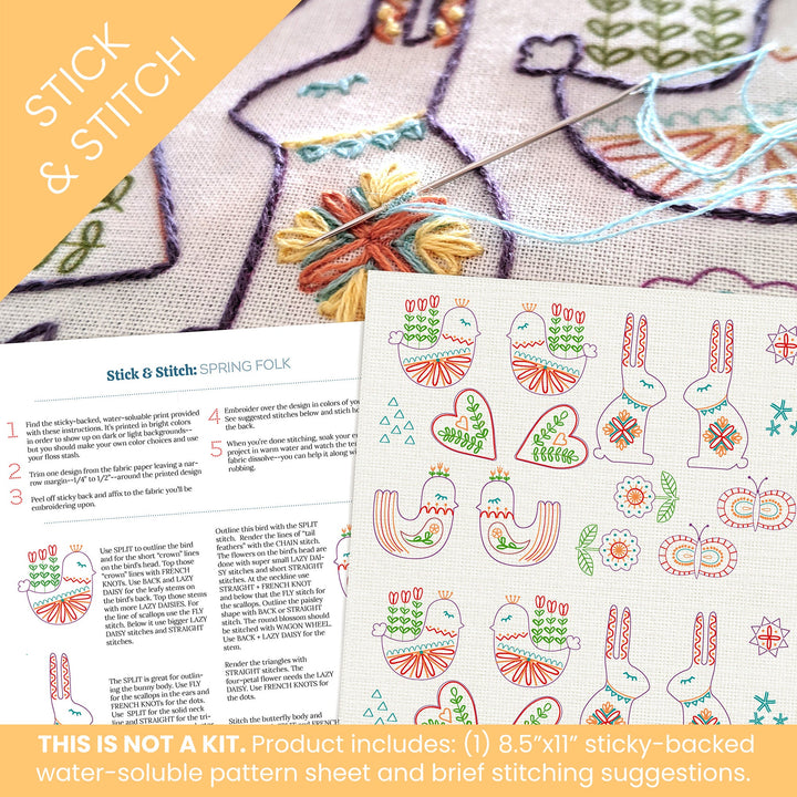 Stick & Stitch Motifs: Spring Folk - Stitched Stories