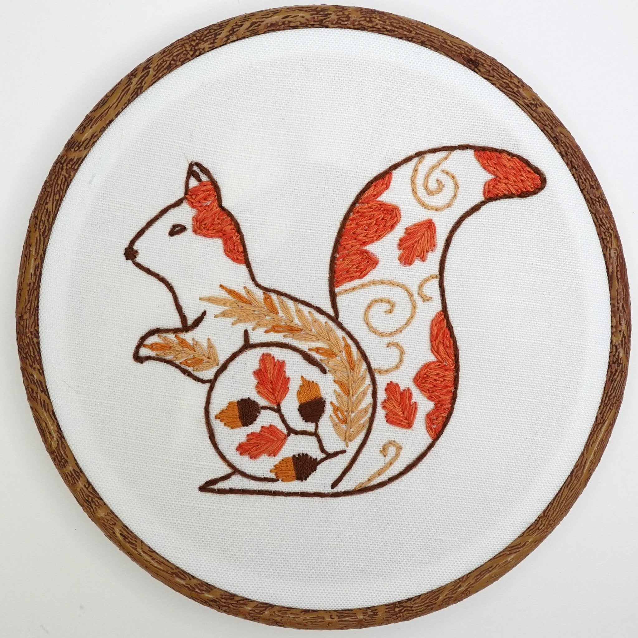 Curated visual reference: Fresh Look at Stick And Stitch Embroidery Pattern Fall Squirrels Sulky Stitched