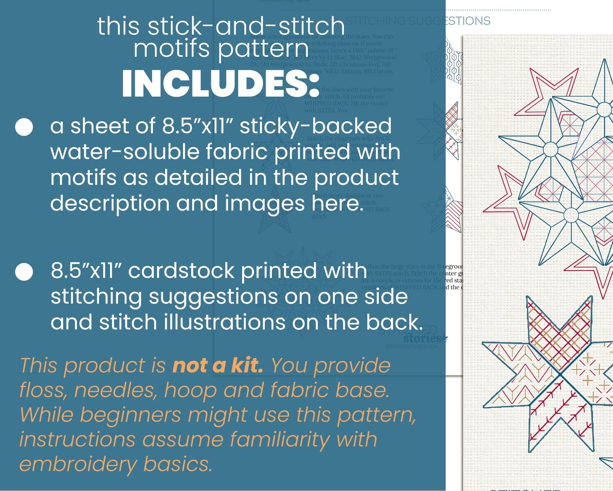 Stick & Stitch Motifs: Starfilled - Stitched Stories