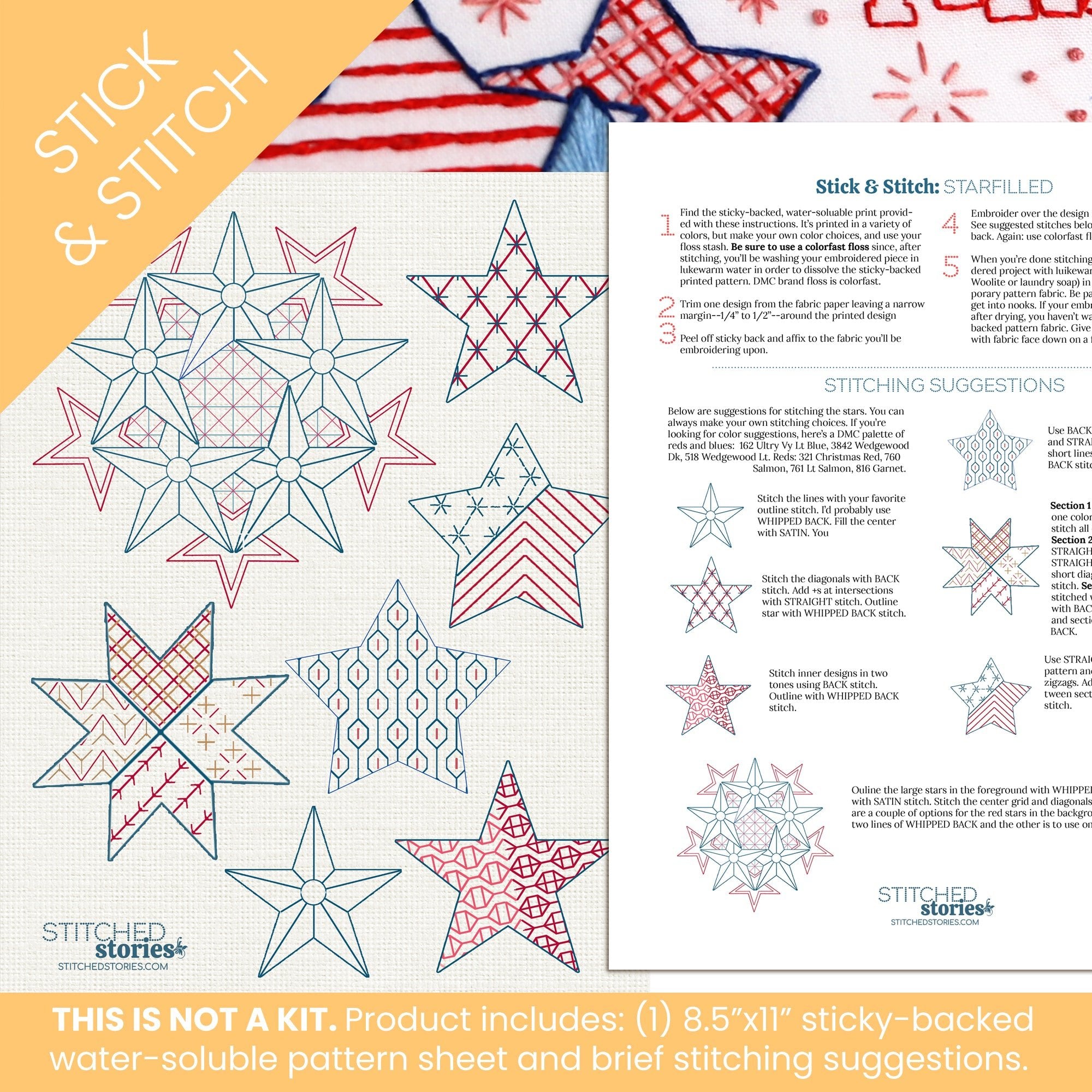 Stick & Stitch Motifs: Starfilled - Stitched Stories