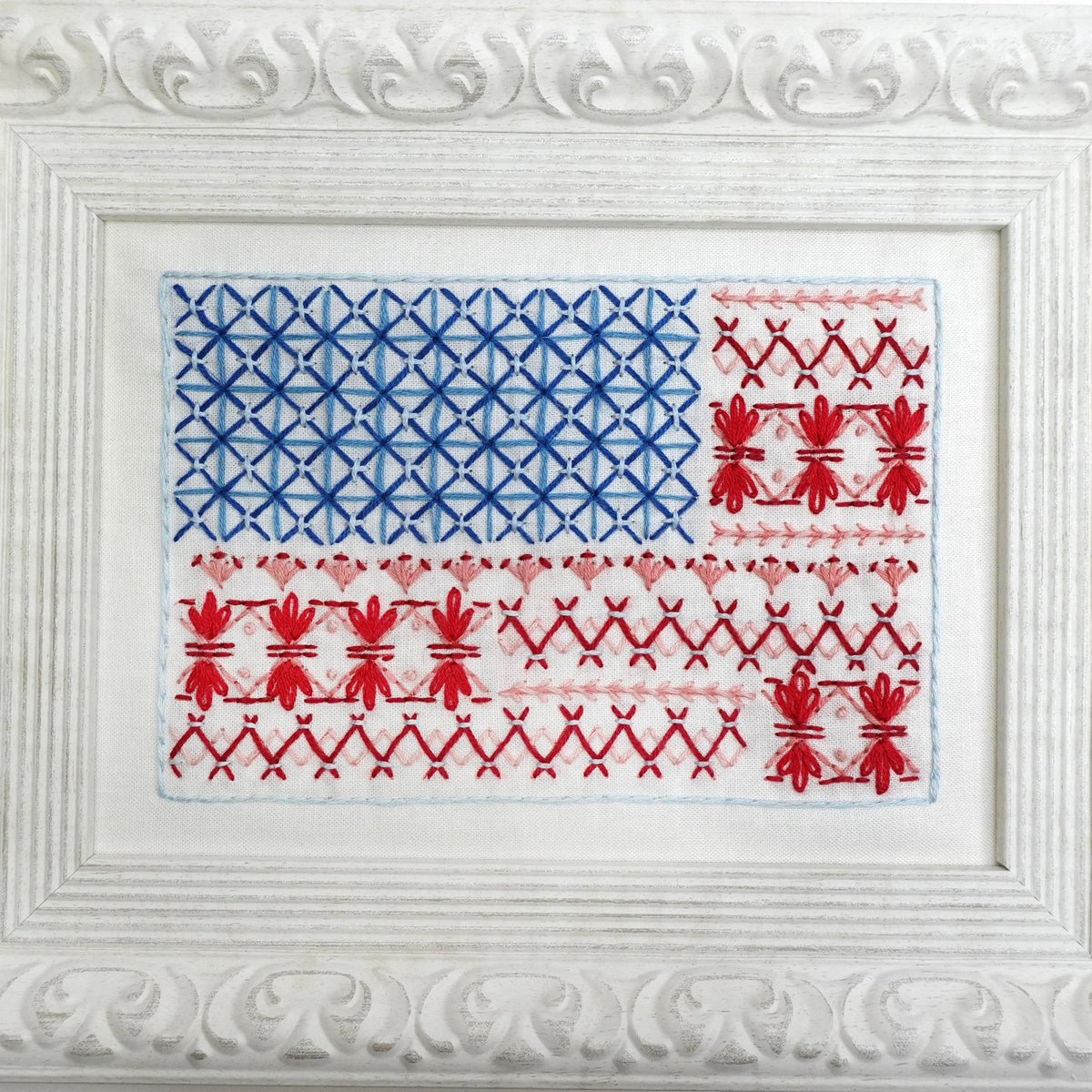Stick and Stitch Embroidery Pattern Patriotic US Flags, Sulky, Stitched ...