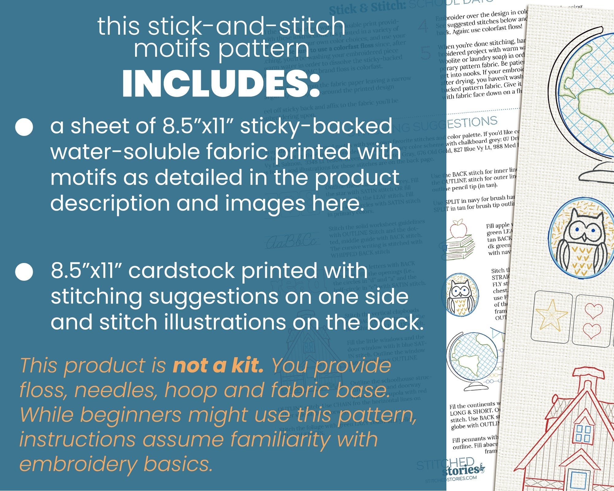 Stick & Stitch Motifs: Vintage School - Stitched Stories