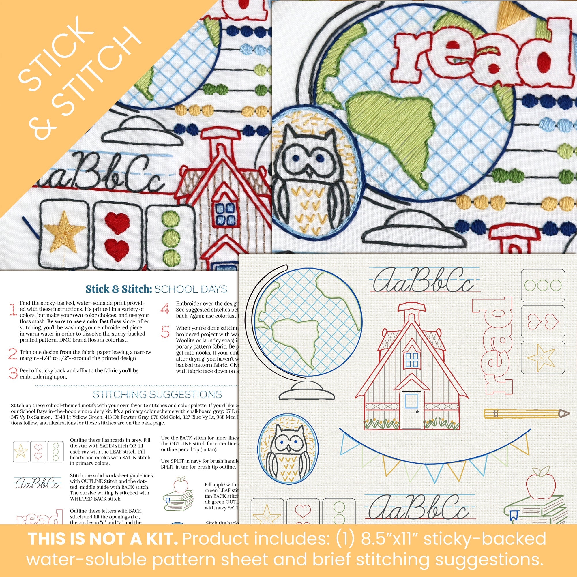 Stick & Stitch Motifs: Vintage School - Stitched Stories